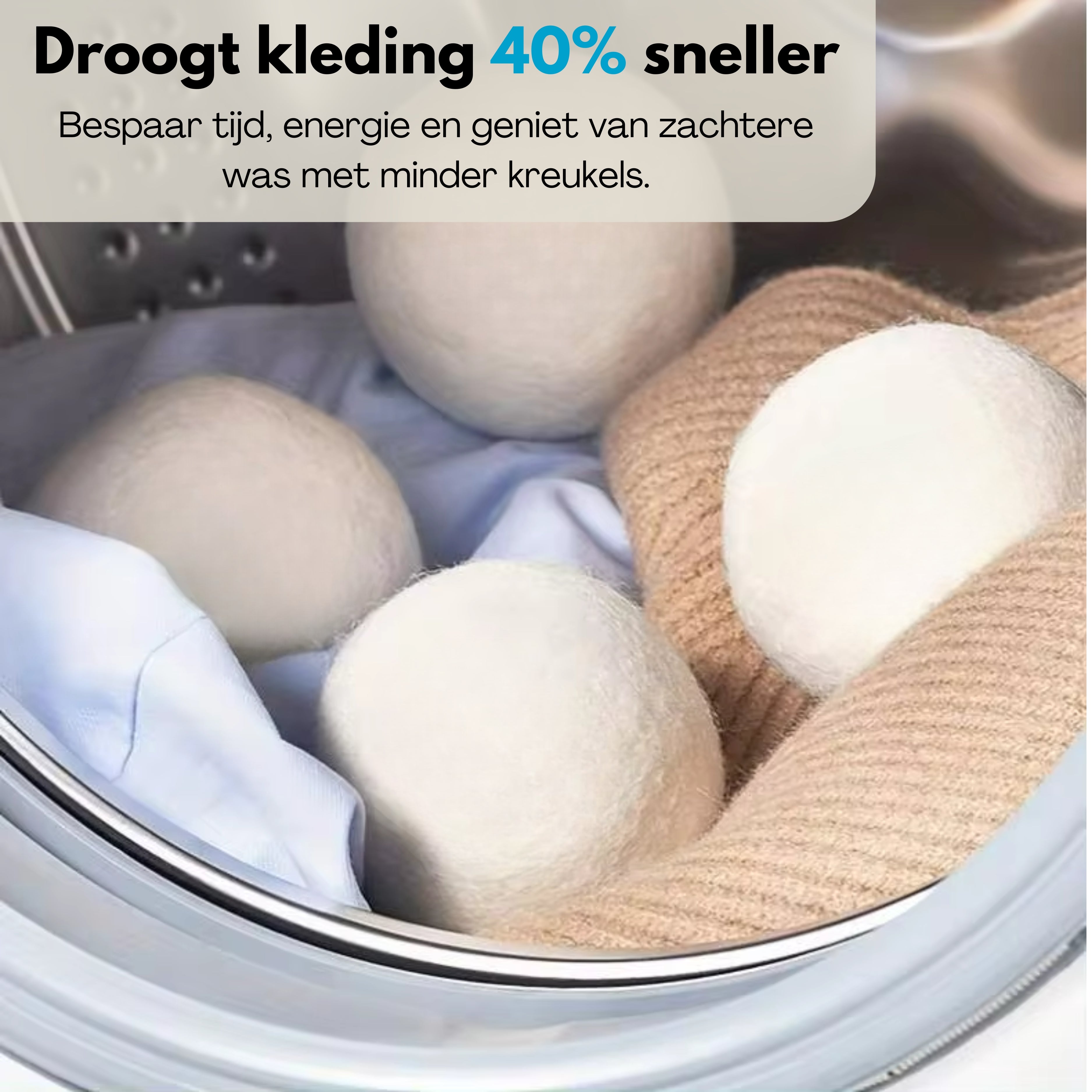 Boncy® Premium Drogerballen - 9 Stuks - Wit