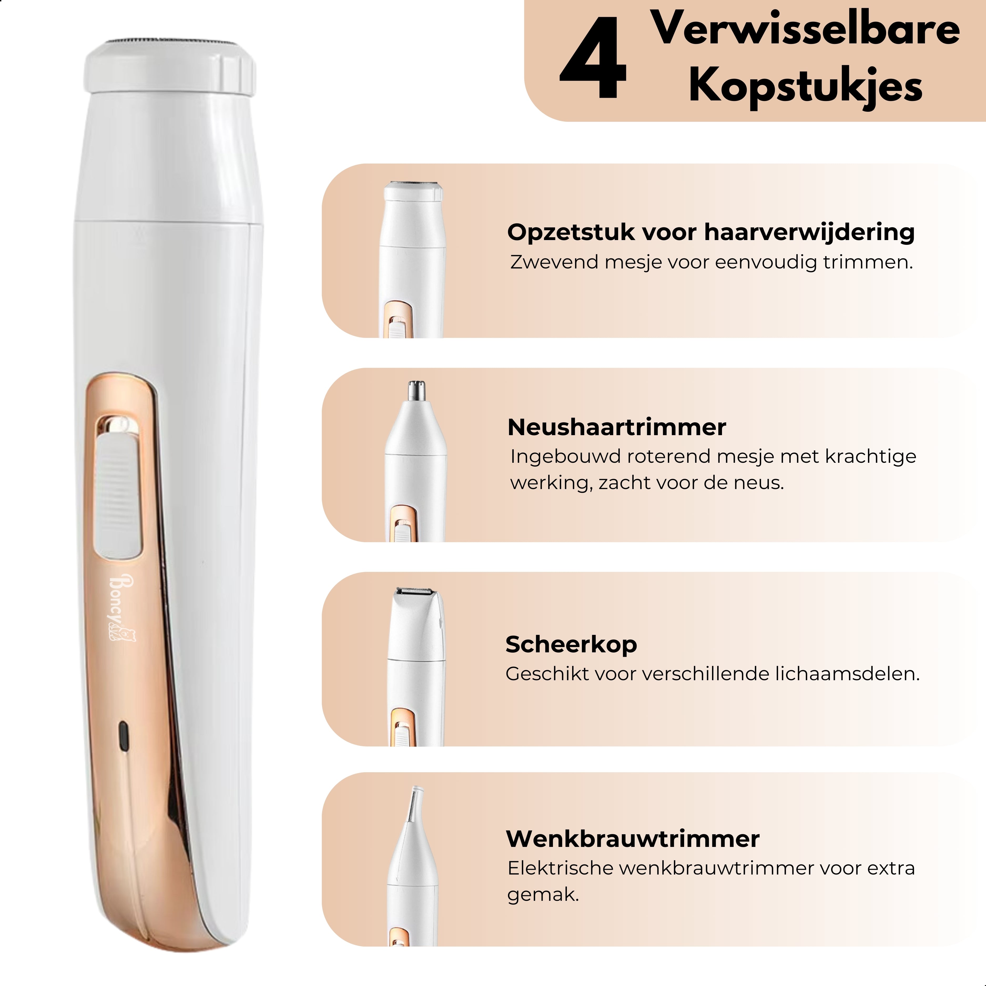 Boncy® Ladyshave 4 in 1 Haar Trimmer