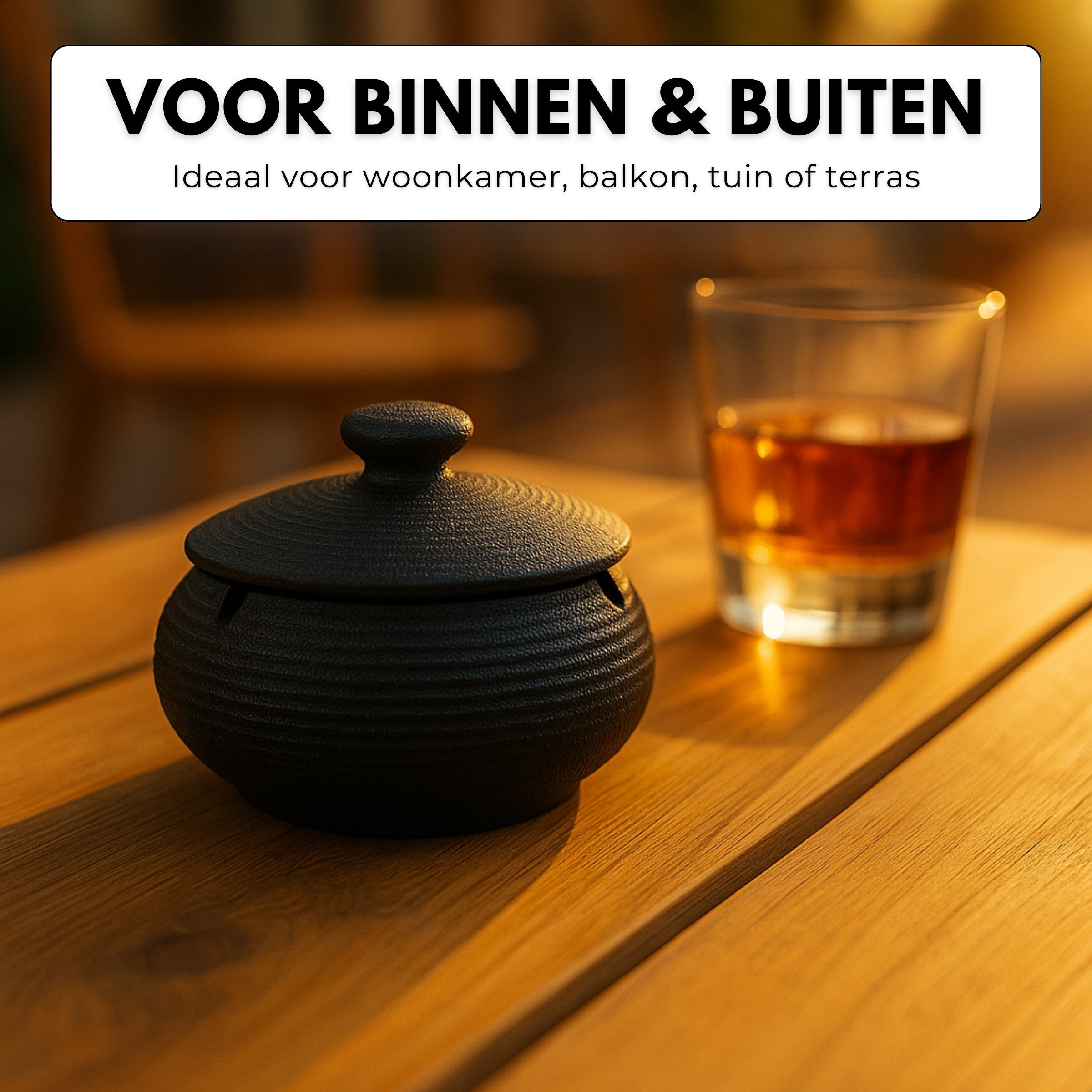 Boncy® Asbak met Deksel | Keramiek Zen