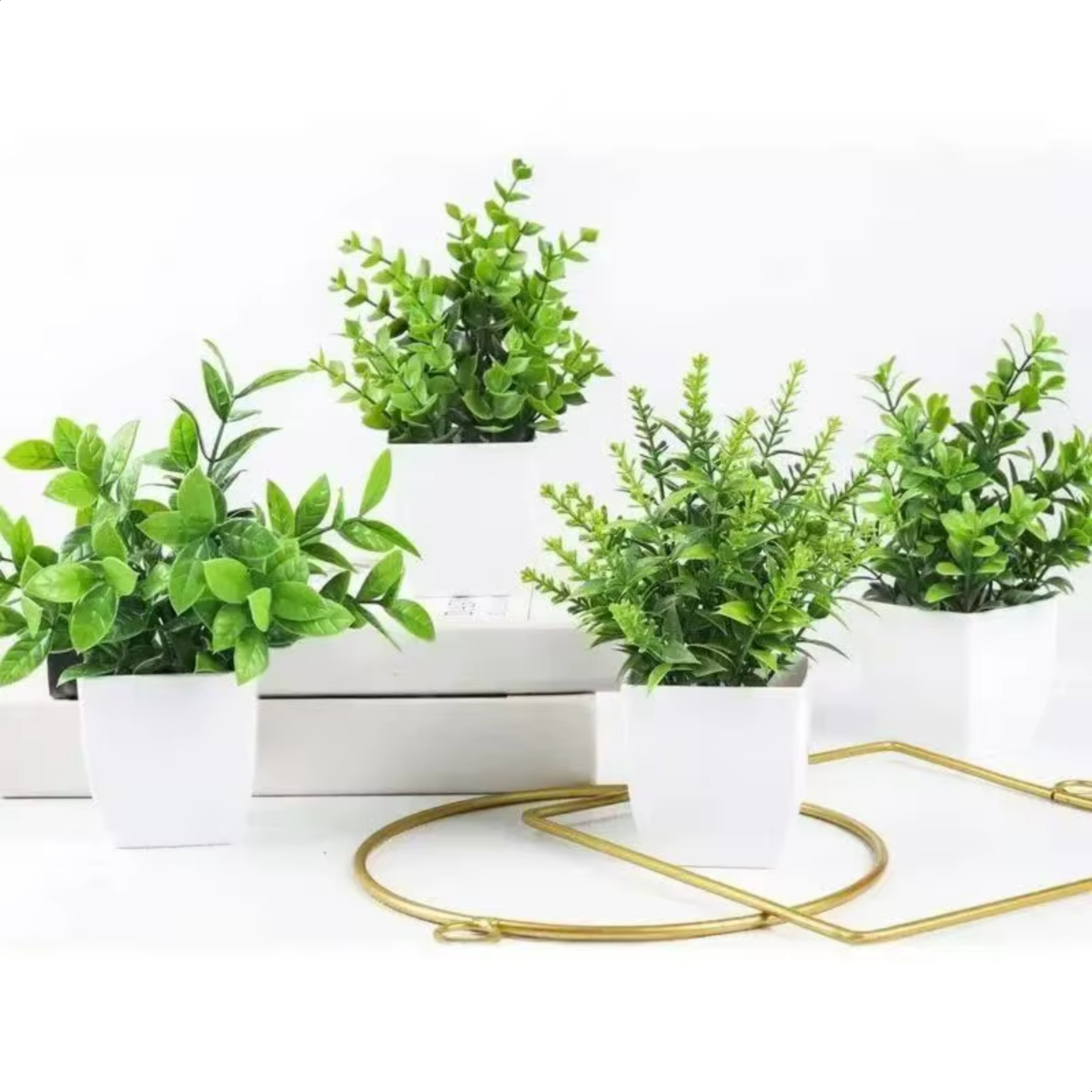 Premium Kunstplantjes in pot | 4 Stuks