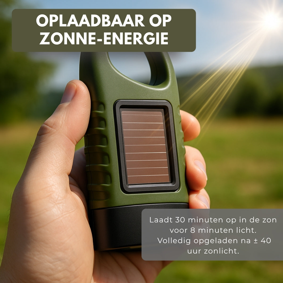 Boncy® Opwindbare LED Zaklamp | Groen