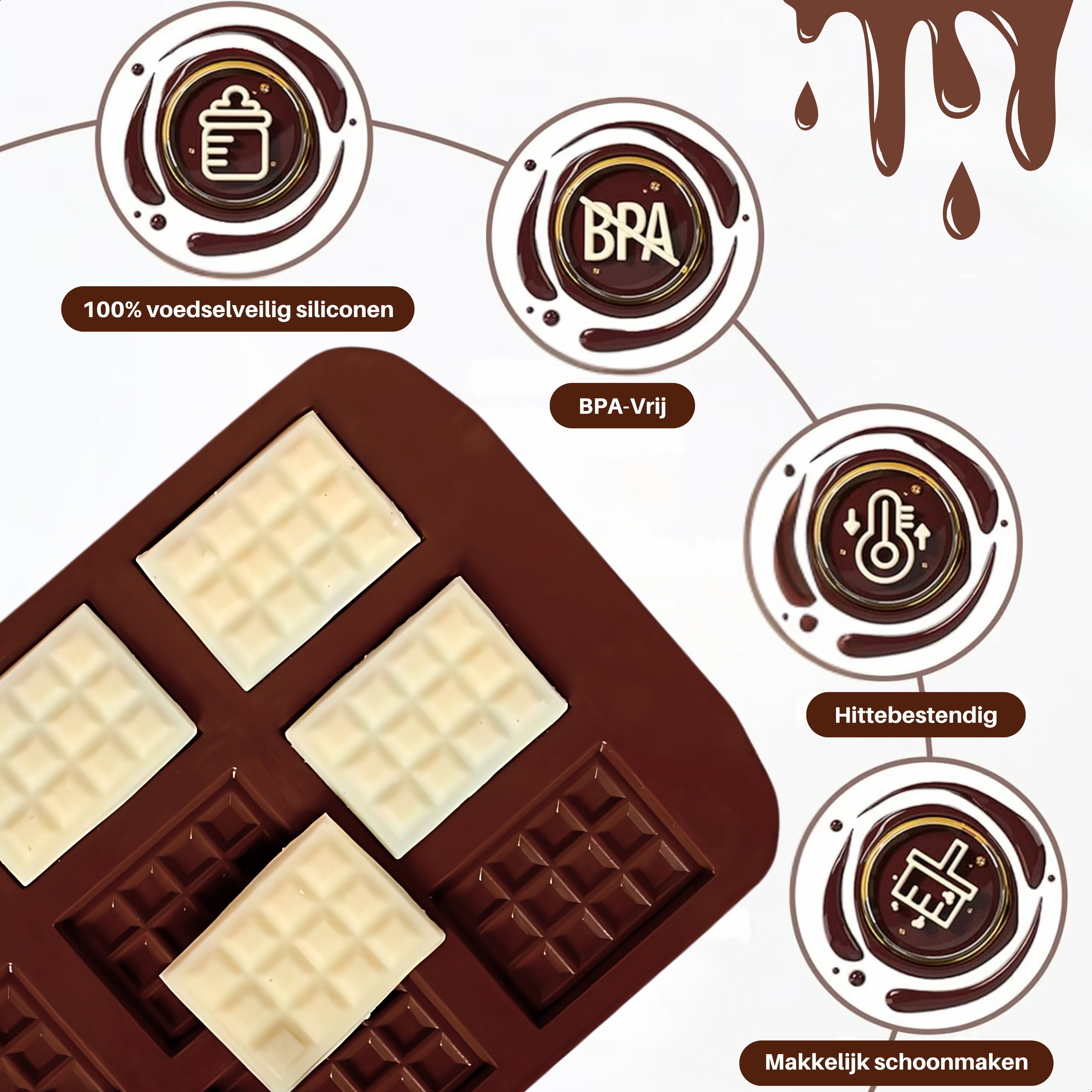 Boncy® Chocolade Mal | Kleine Reepjes