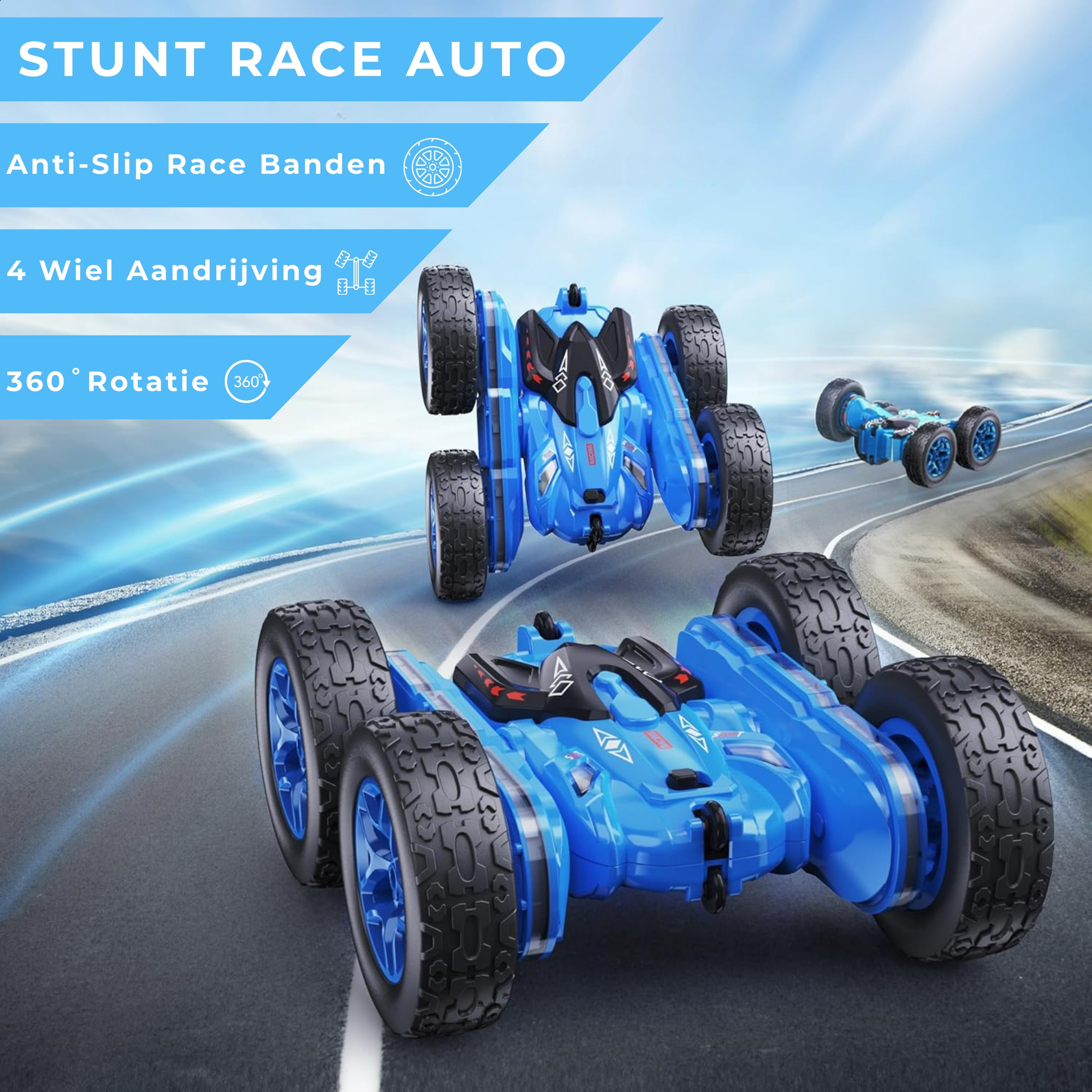 Bestuurbare Stunt Auto | Blauw