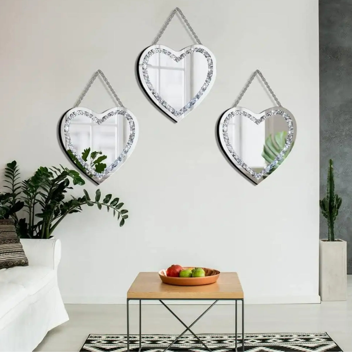 Hart Spiegel Met Diamanten