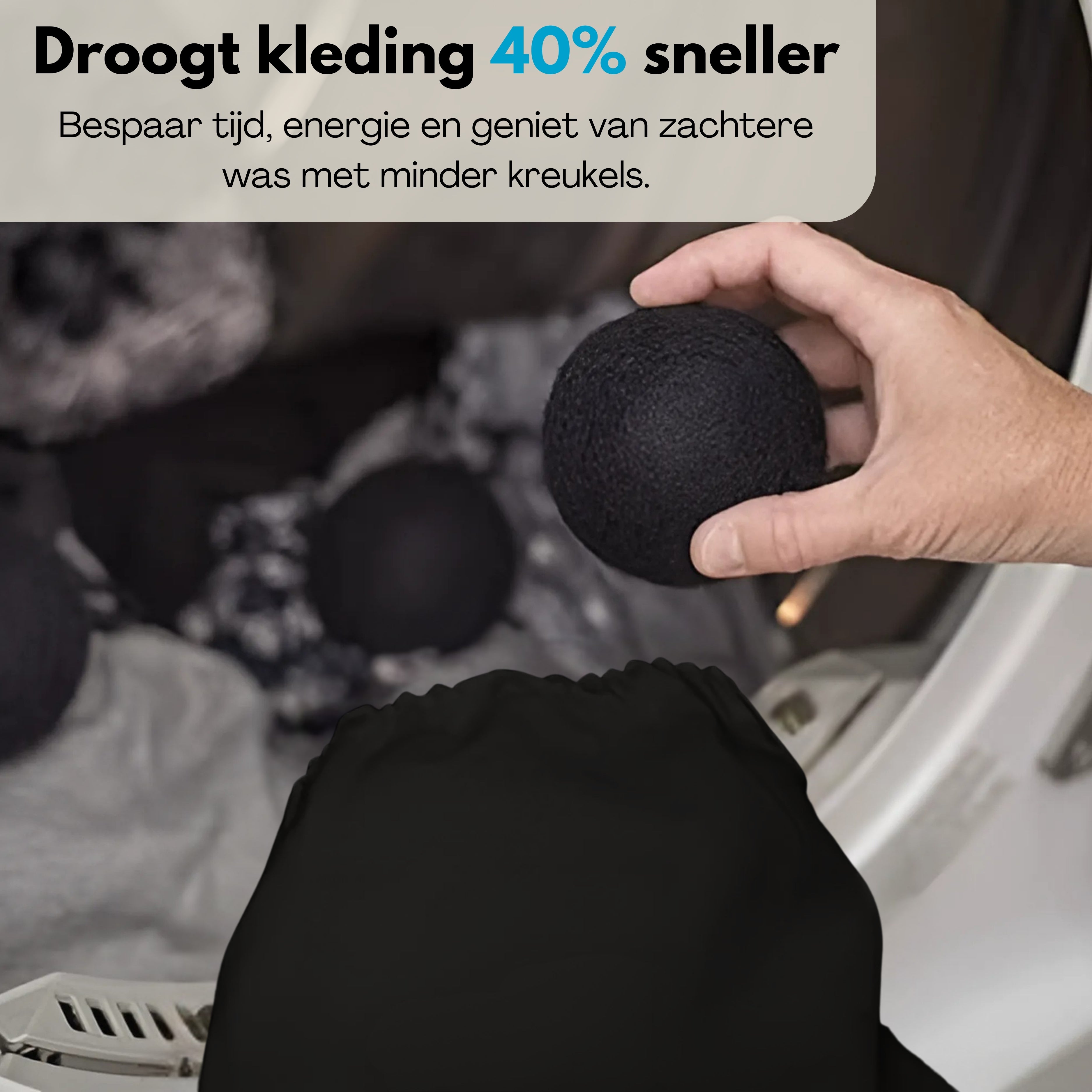 Boncy® Premium Drogerballen - 9 Stuks - Zwart