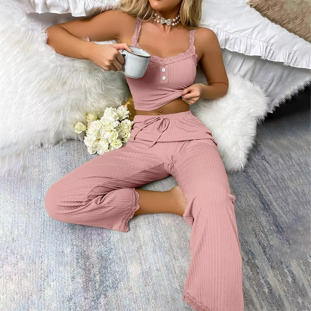 Pyjama Set Dames | Hemd en Broek | Roze
