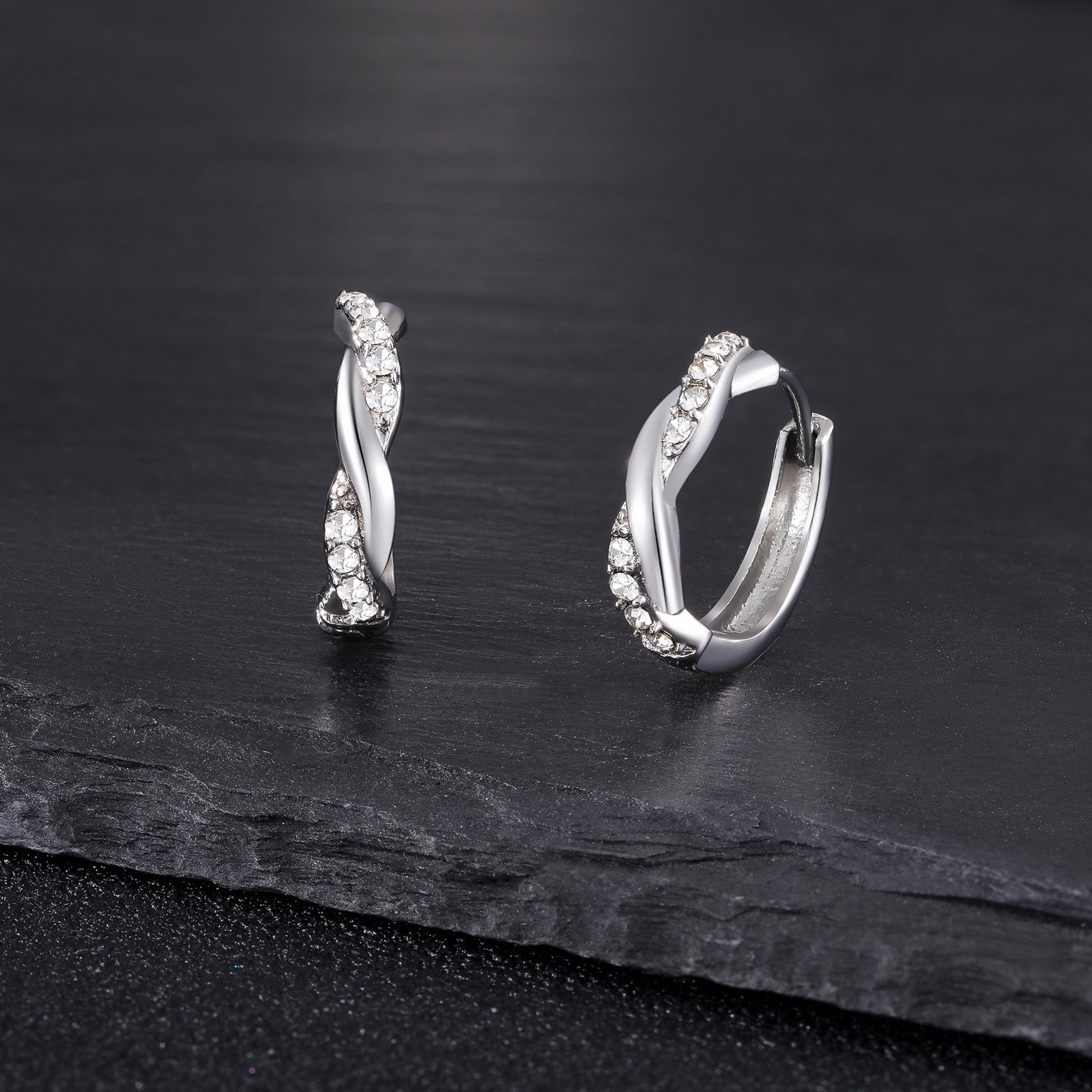 Oorbellen Dames Gevlochten | Zilver | Compleet RVS