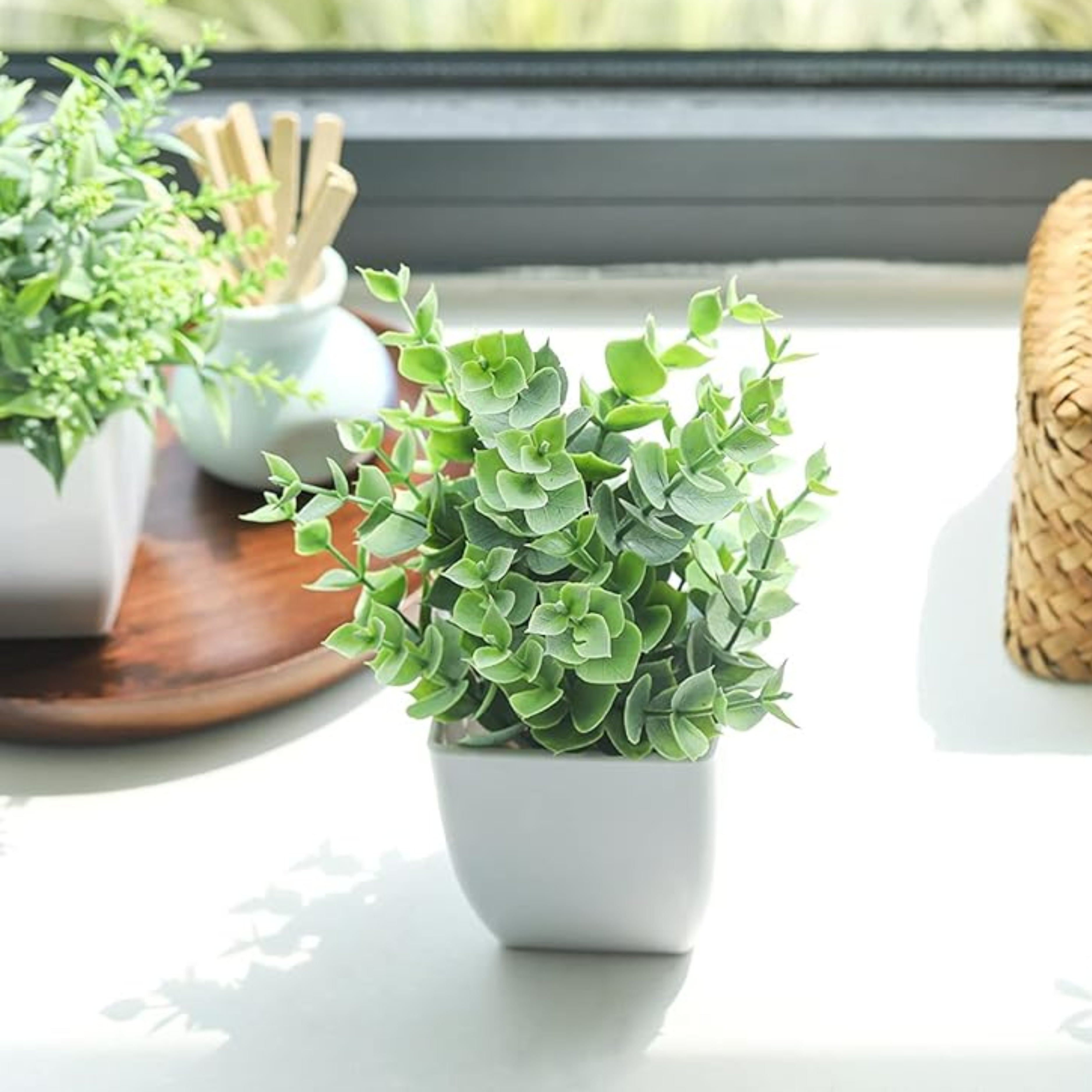 Premium Kunstplantjes in pot | 4 Stuks