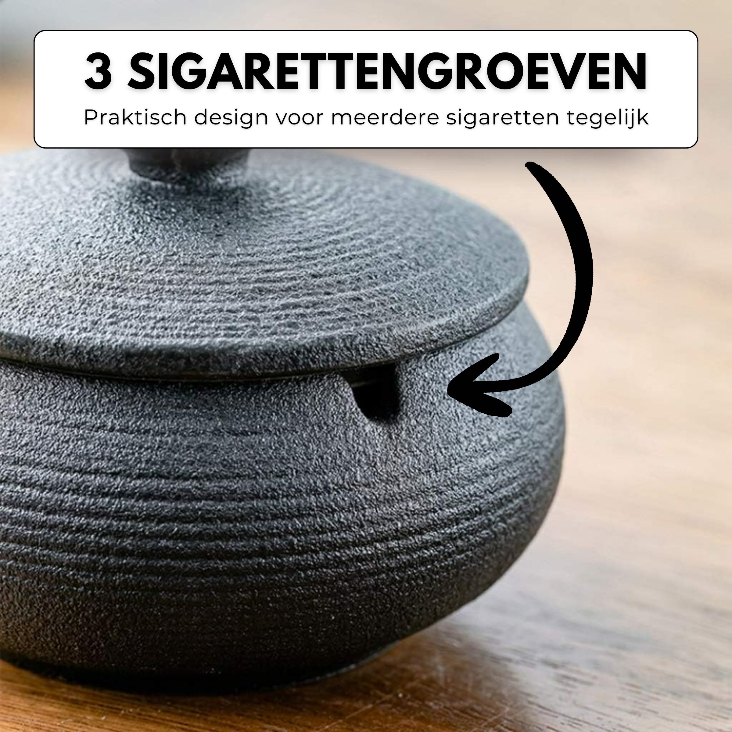 Boncy® Asbak met Deksel | Keramiek Zen