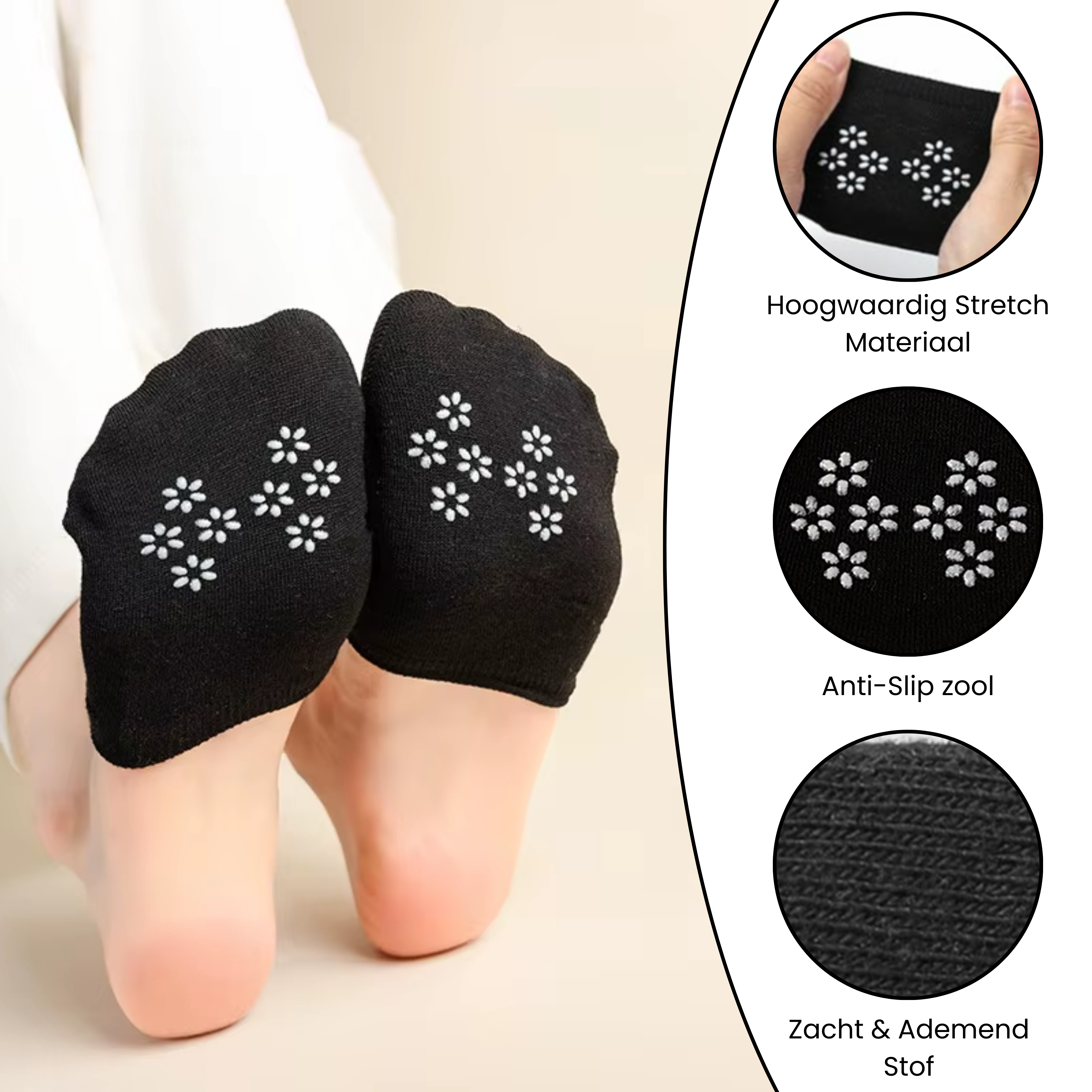 3-Pack Antislip Teen Sokken