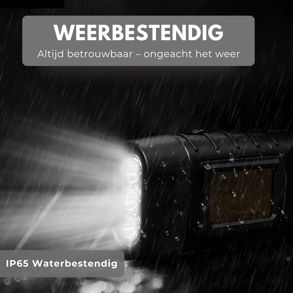 Boncy® Opwindbare LED Zaklamp | Zwart