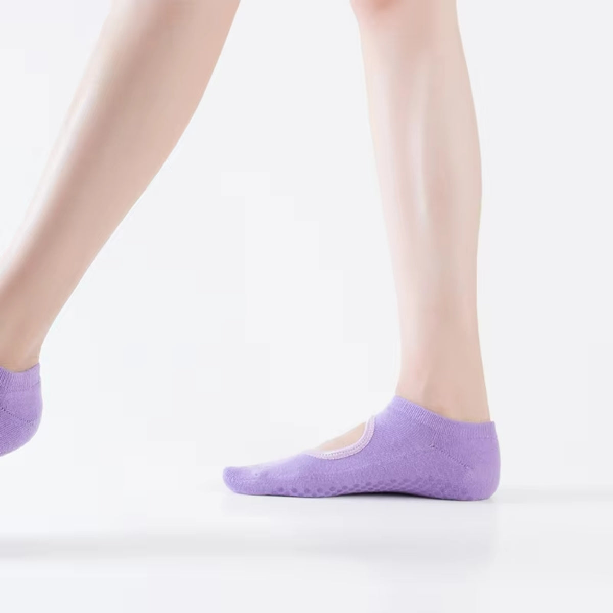 2-Pack Antislip Yoga Sokken | Abrikoos & Paars