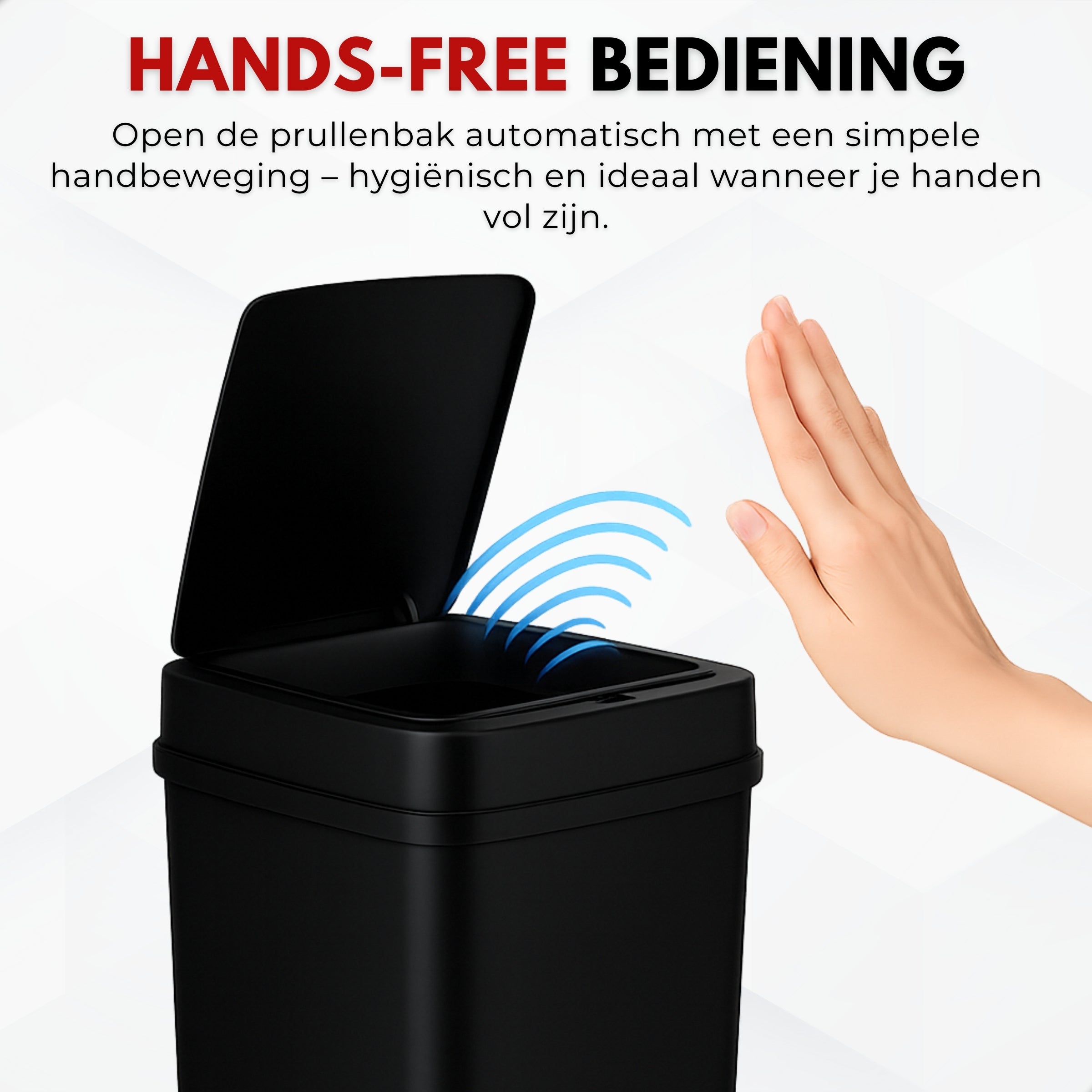 Prullenbak Met Sensor | 11 Liter | Zwart