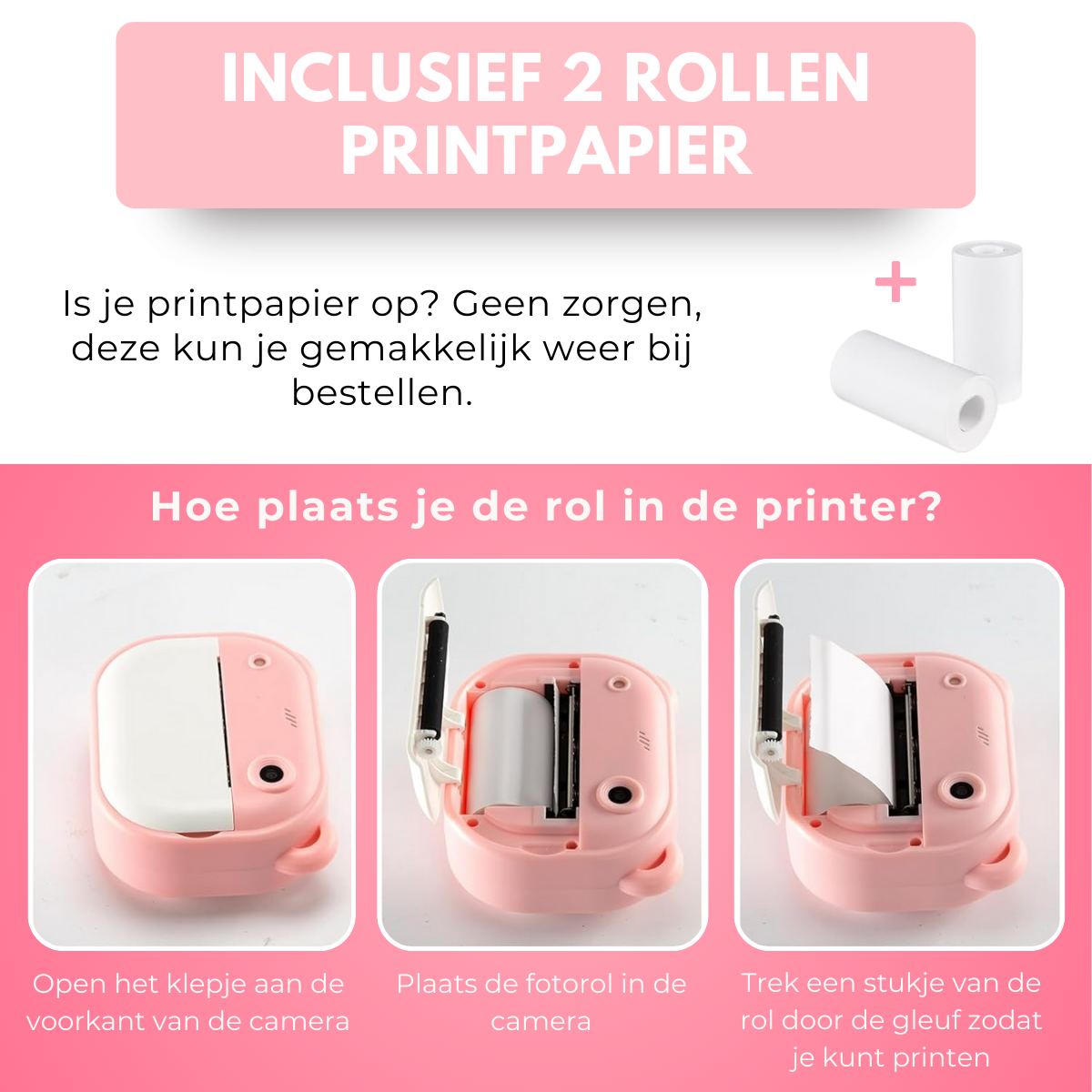 Boncy® Digitale Kindercamera met Foto Printer