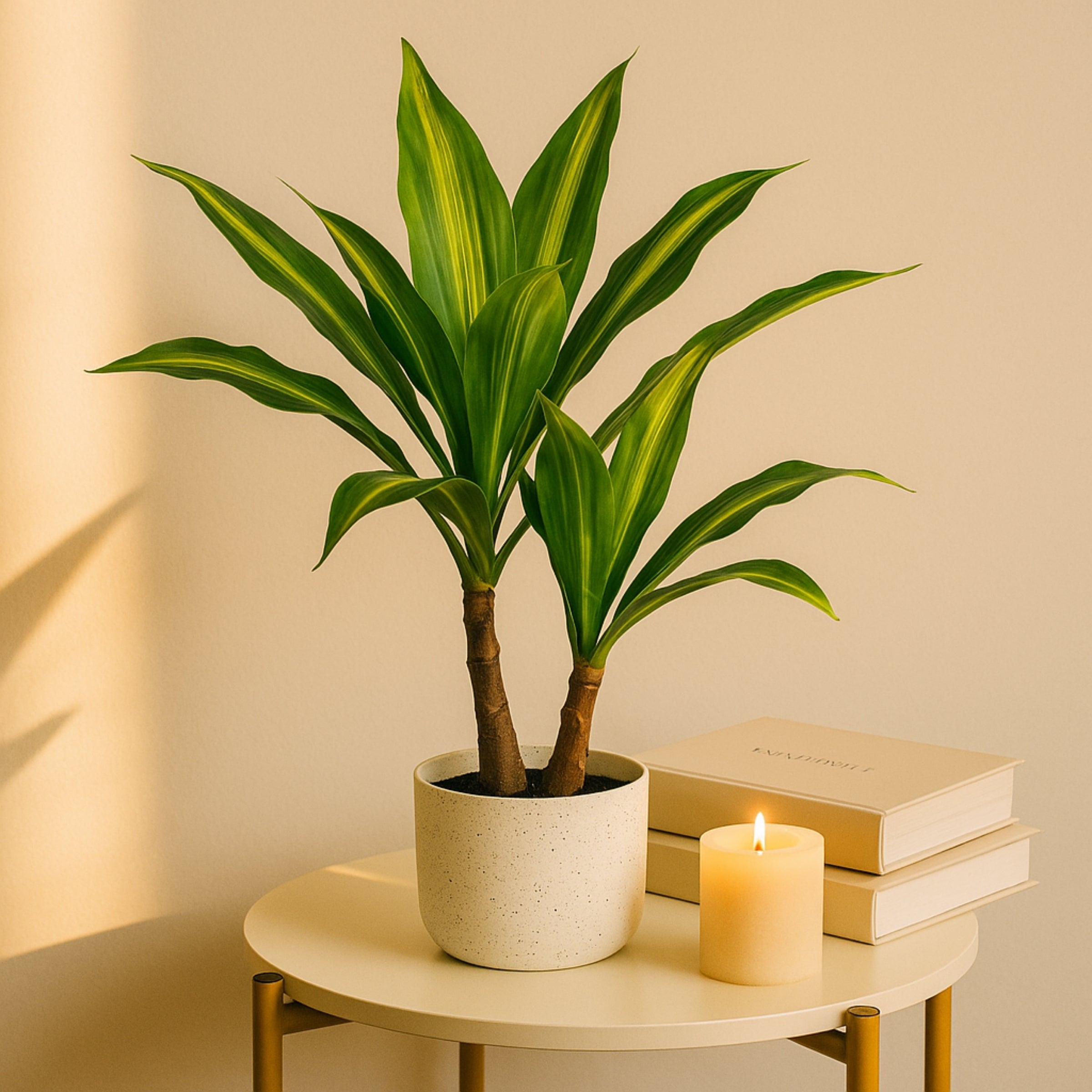 Boncy® Premium Kunstplant | Tropische Dracaena Lemon Lime 40 cm