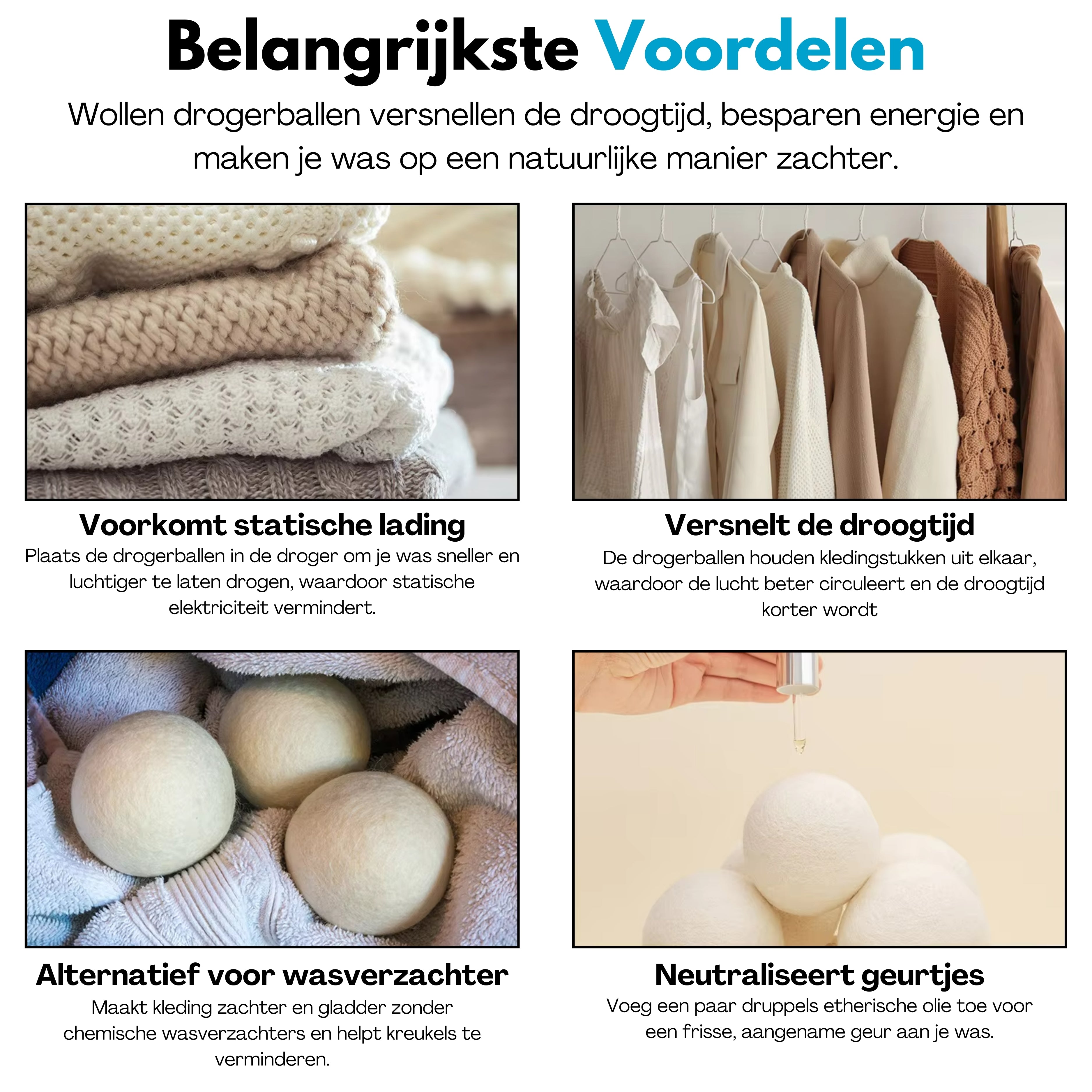 Boncy® Premium Drogerballen - 9 Stuks - Wit