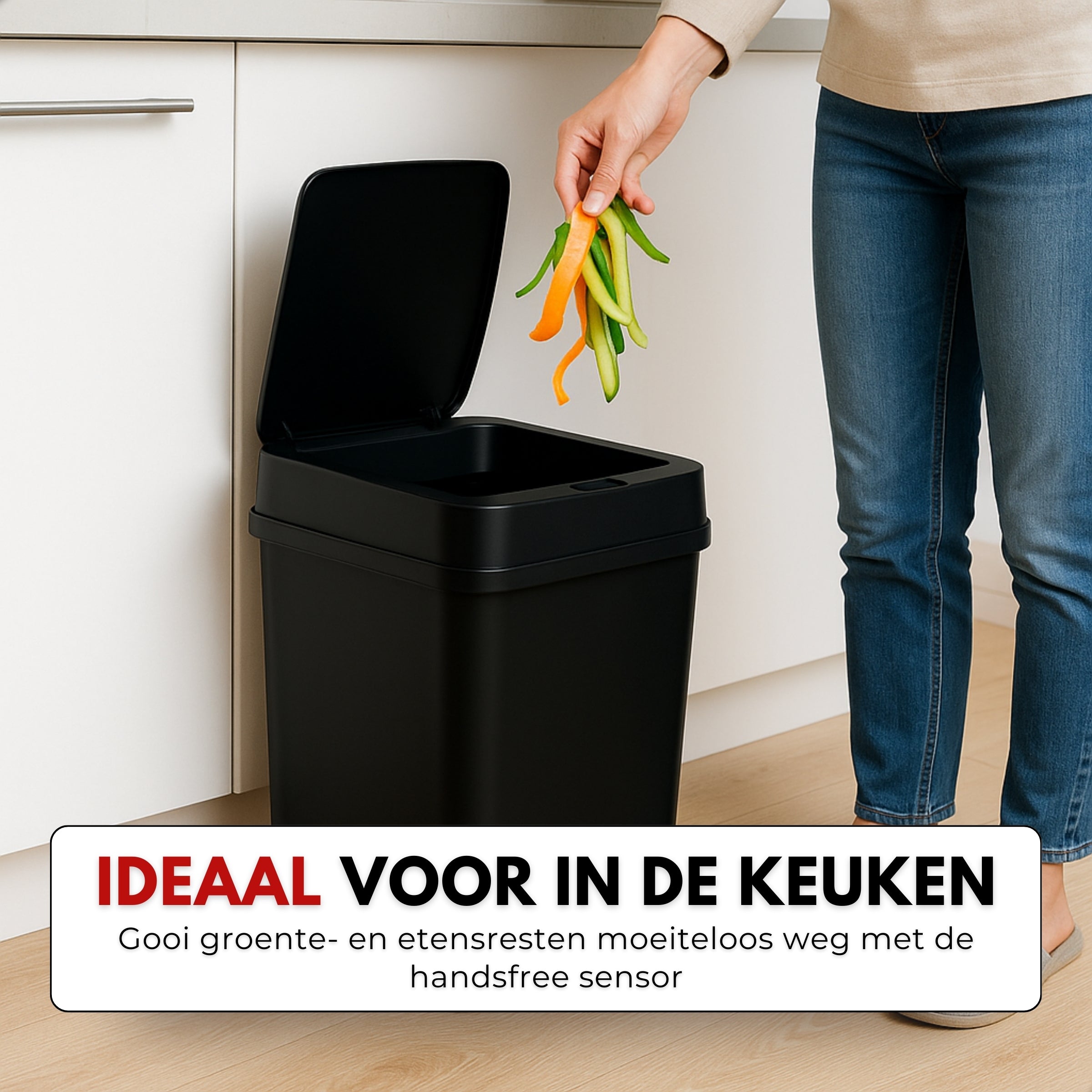 Prullenbak Met Sensor | 11 Liter | Zwart