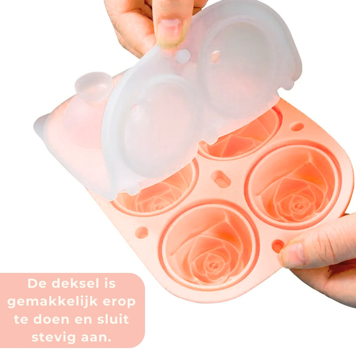 Roosvormige IJsblokjes Maker Met Deksel