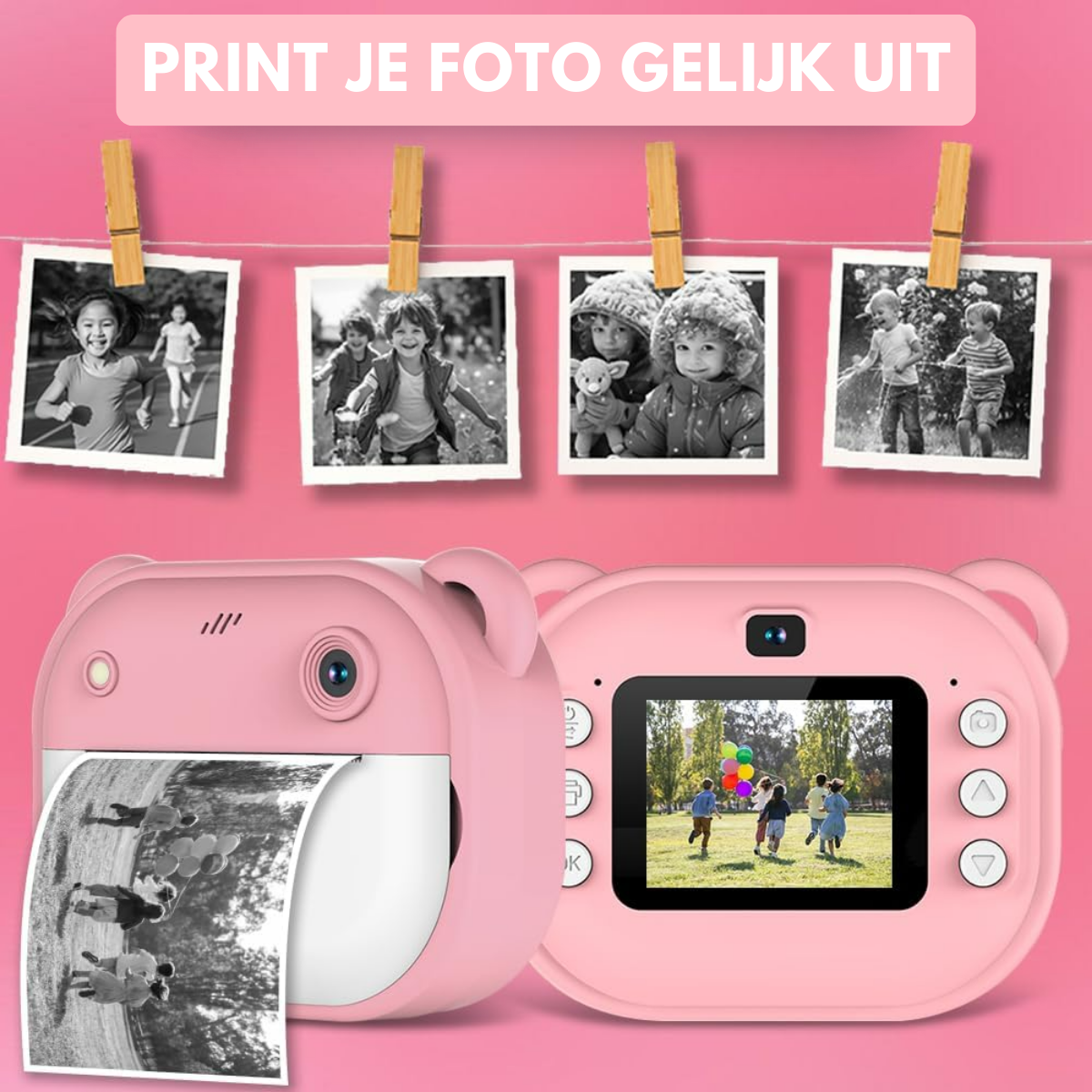Boncy® Digitale Kindercamera met Foto Printer