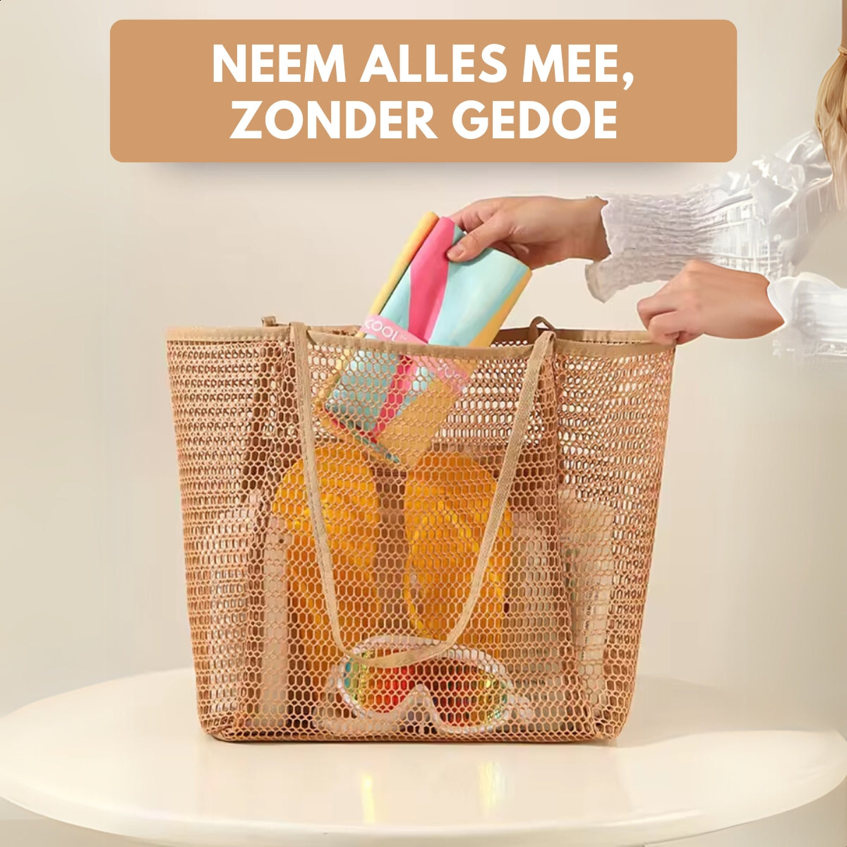 Boncy® Strandtas met Ritssluiting