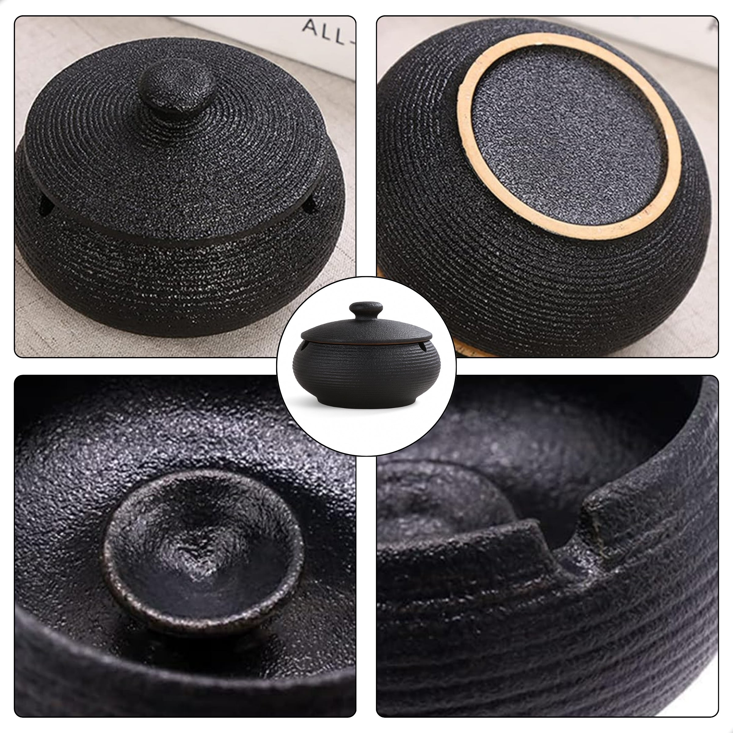 Boncy® Asbak met Deksel | Keramiek Zen