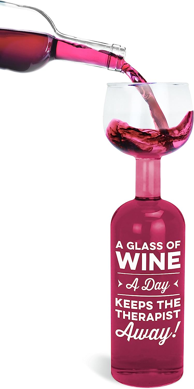 Wijnfles-glas | Therapist Away | 750ml
