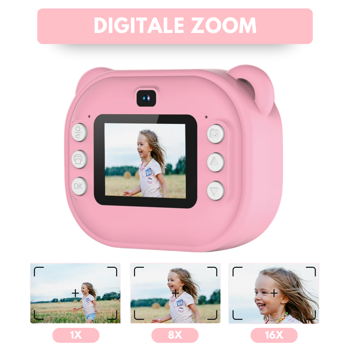 Boncy® Digitale Kindercamera met Foto Printer