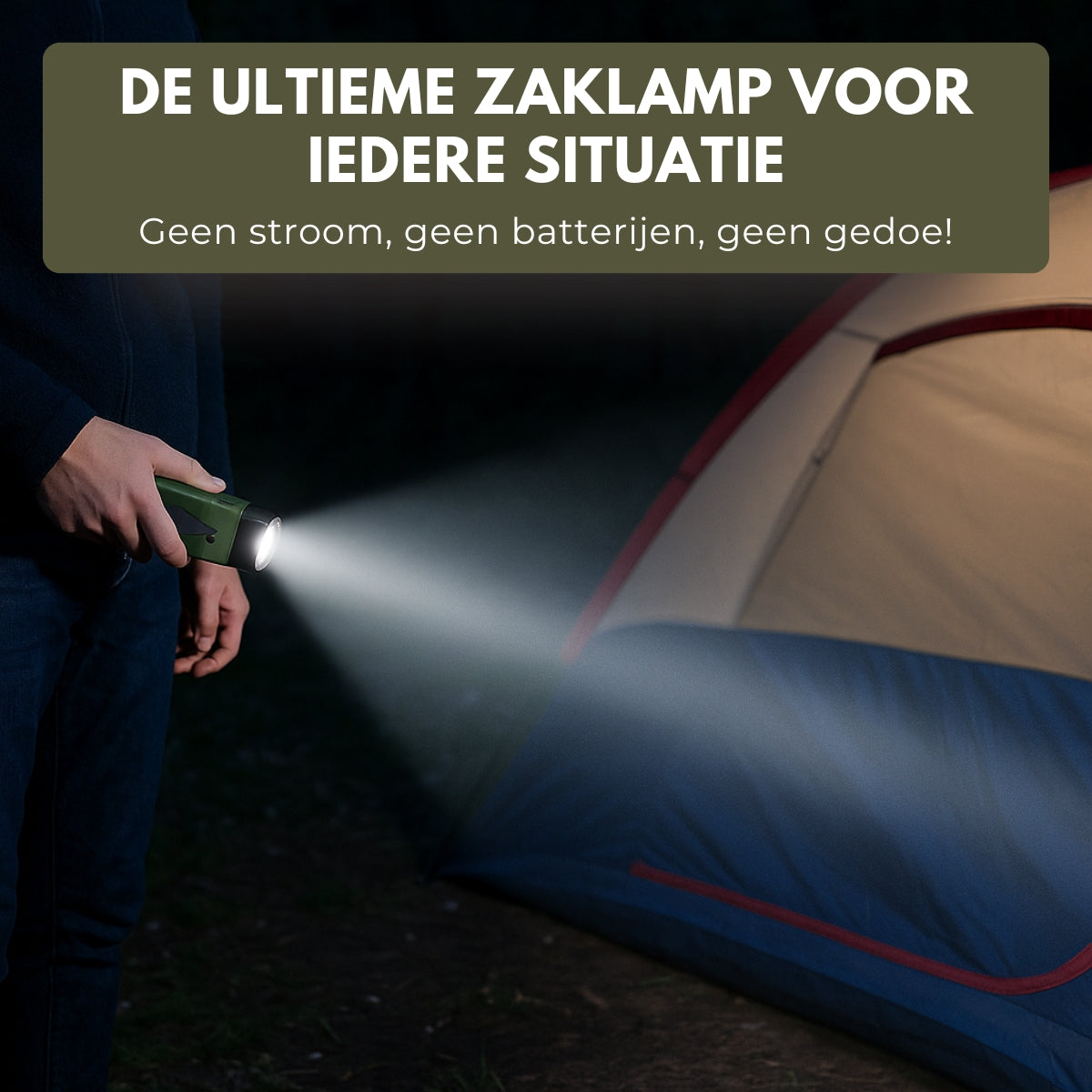 Boncy® Opwindbare LED Zaklamp | Groen