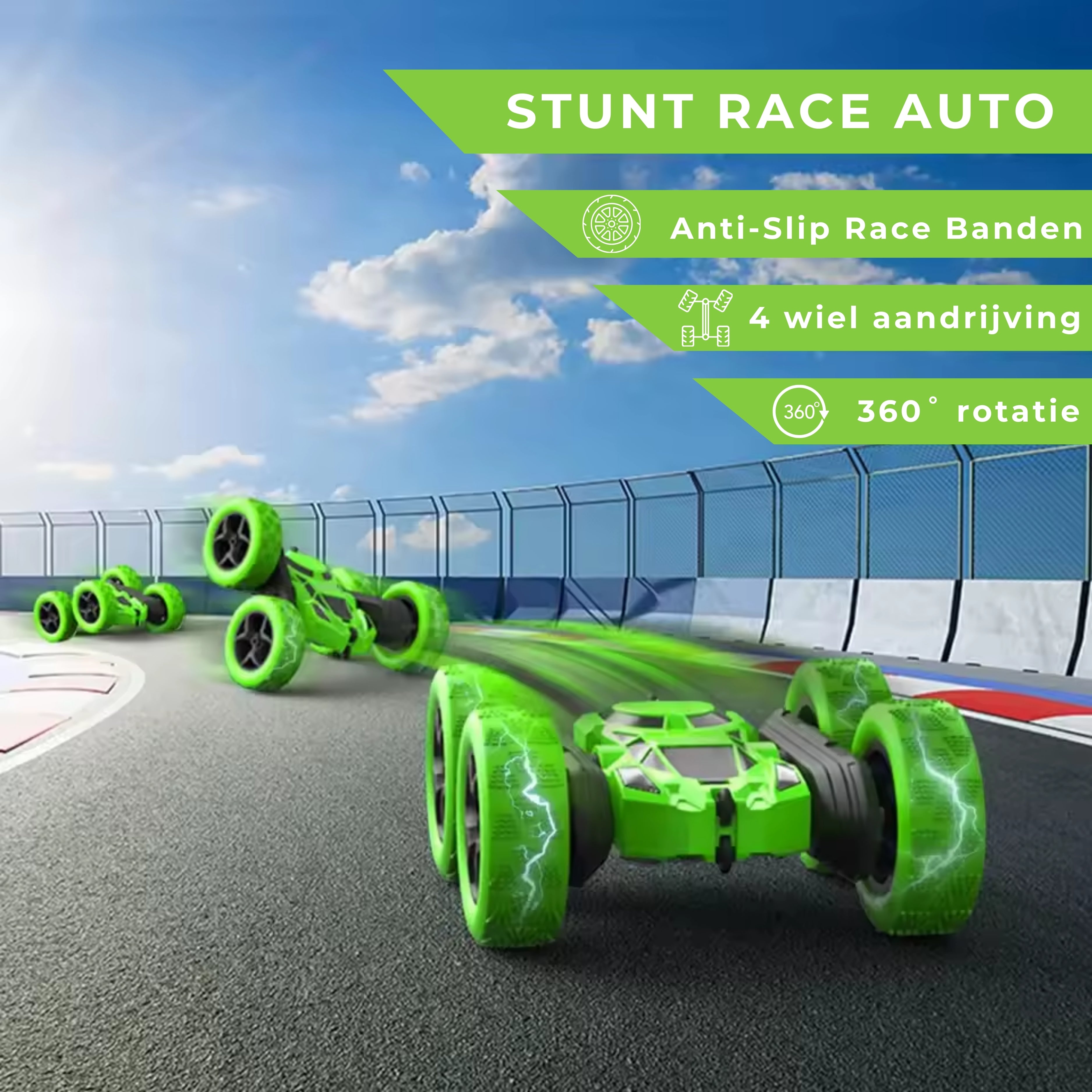 Bestuurbare Stunt Auto | Groen