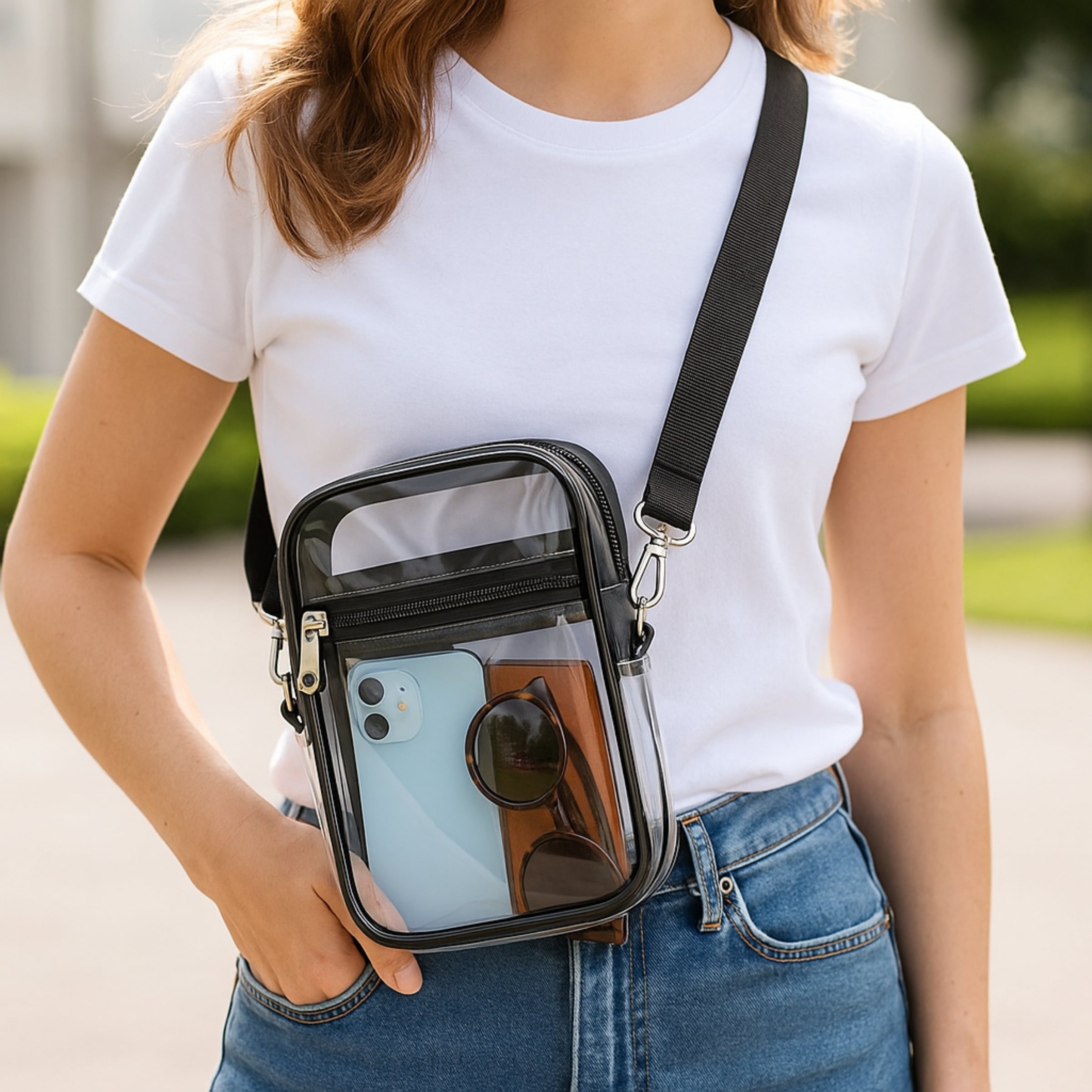 Boncy® Crossbody Schoudertas | Transparant