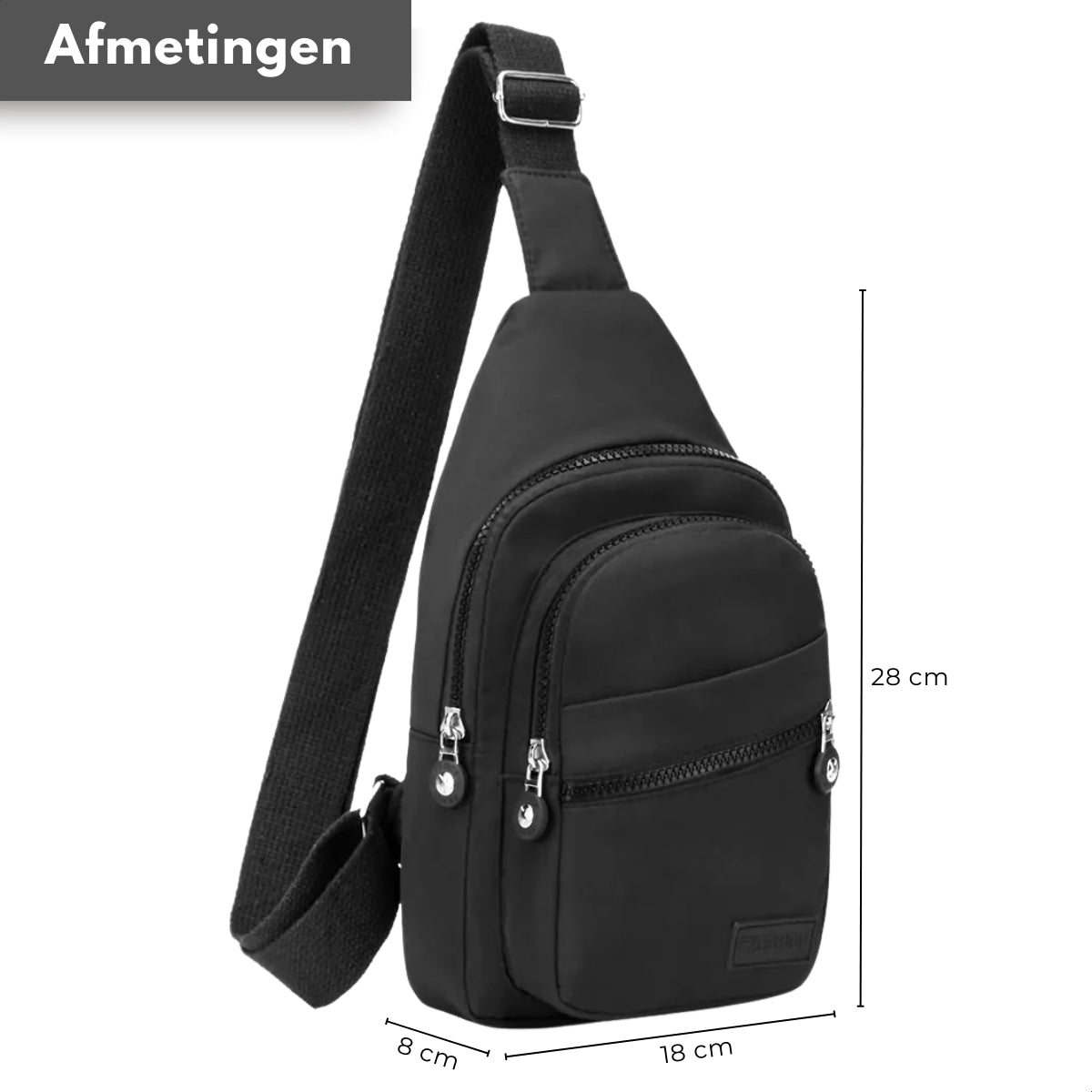 Boncy® Crossbody Schoudertas | Zwart