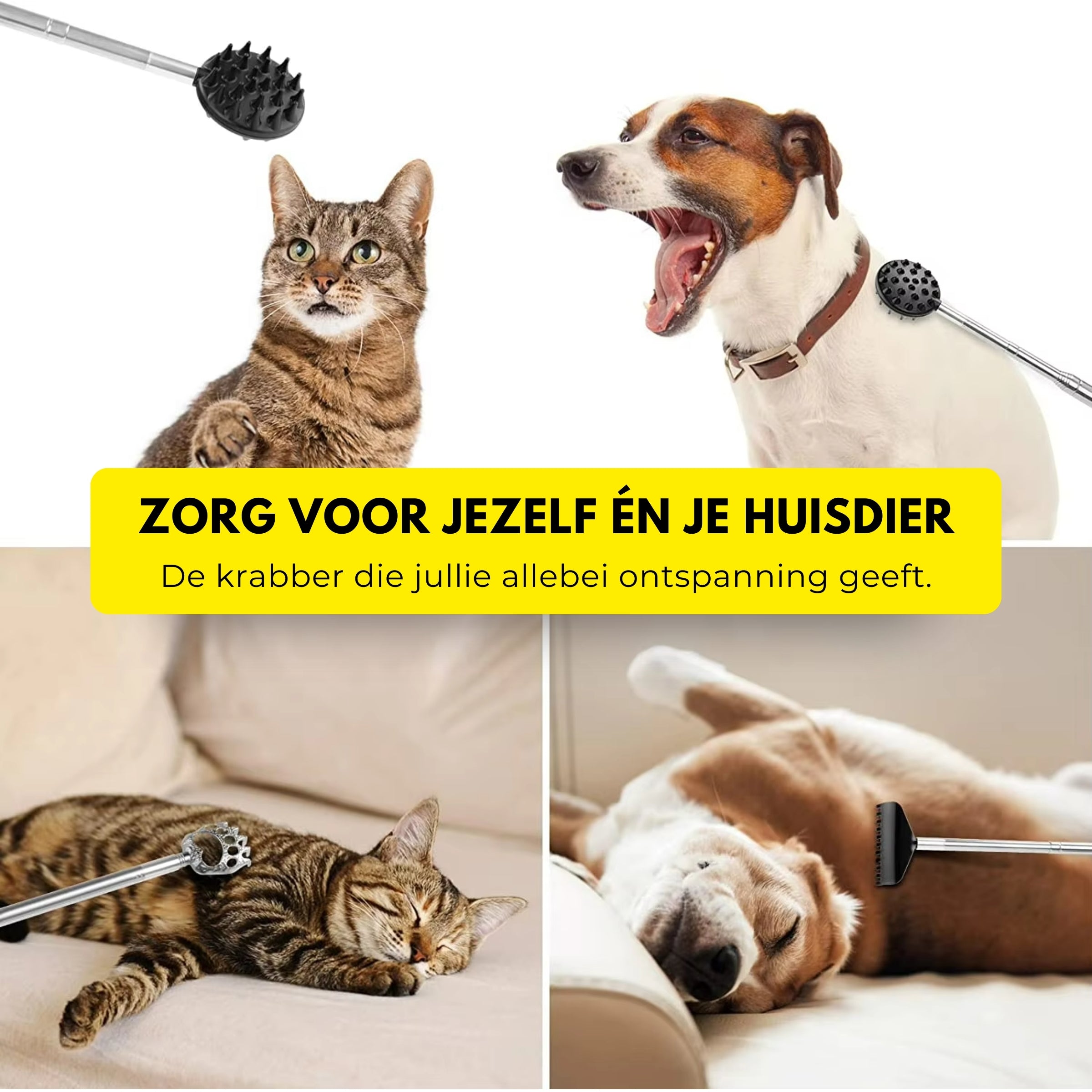 Boncy® Rugkrabber 4-Koppige Set