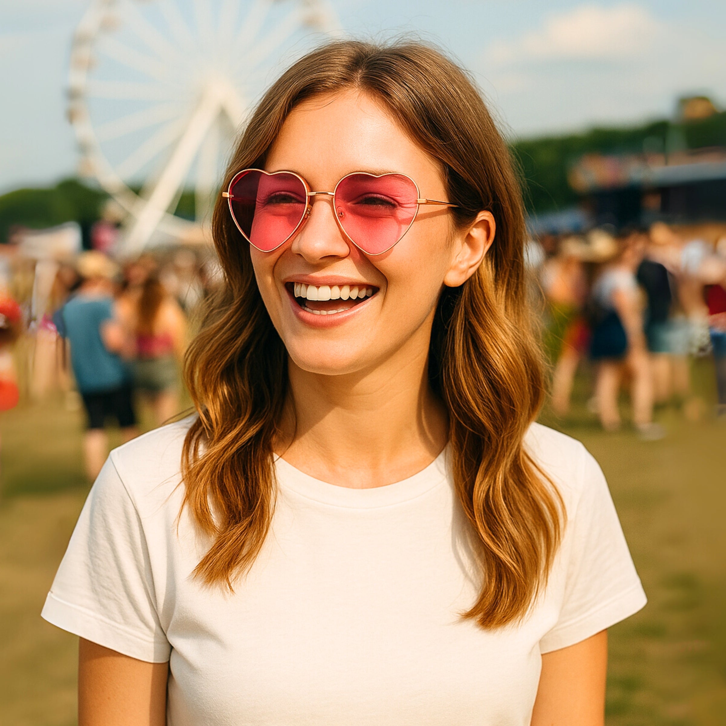 Boncy® Hartjes Zonnebril | 2-Pack | Roze