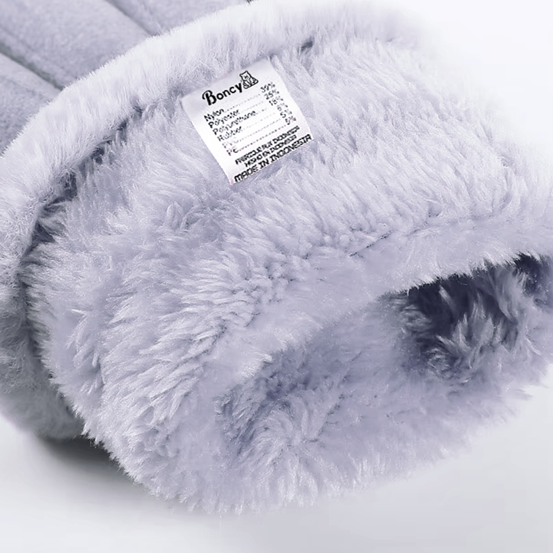 Dames Fluffy Handschoenen Met Touchscreen | Grijs