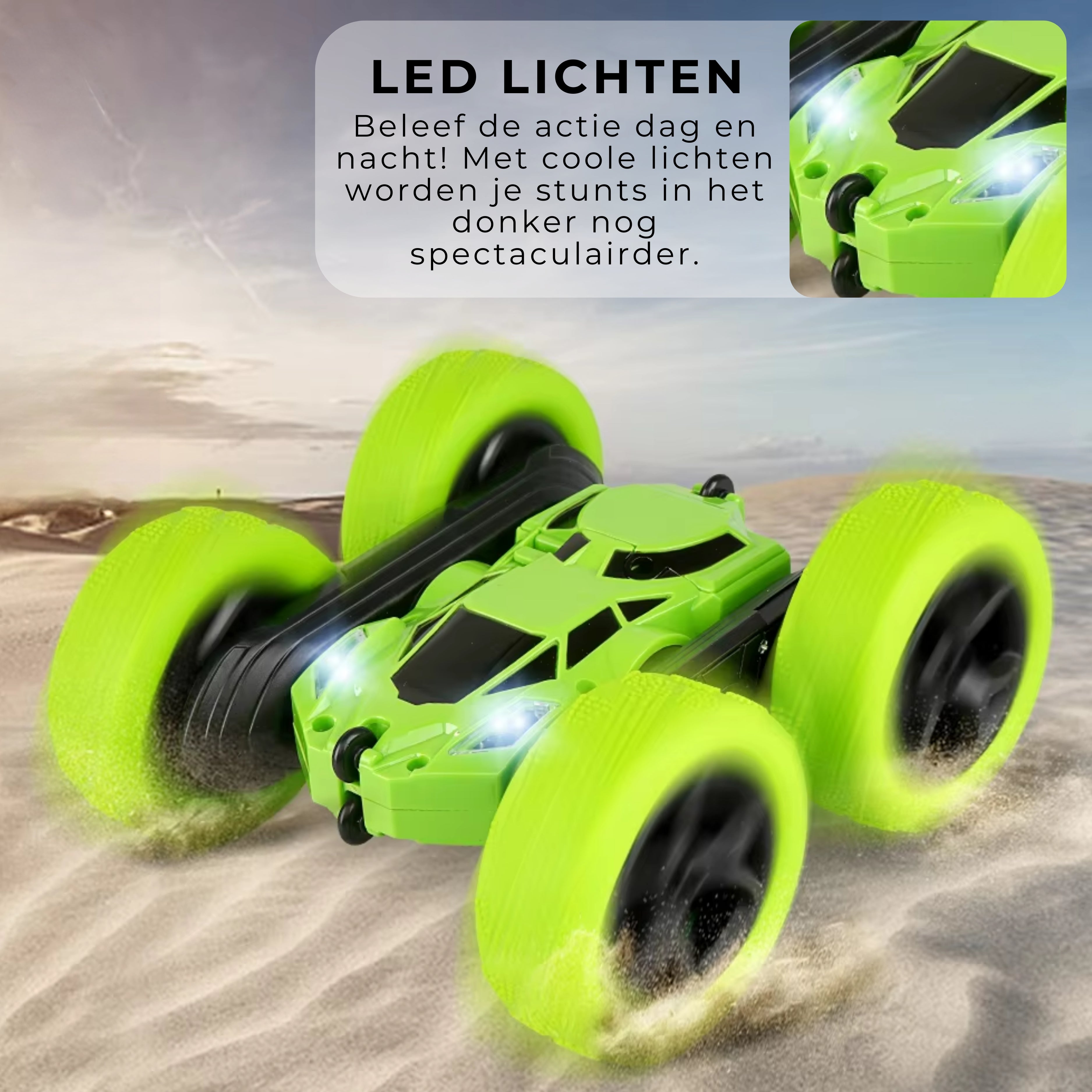 Bestuurbare Stunt Auto | Groen