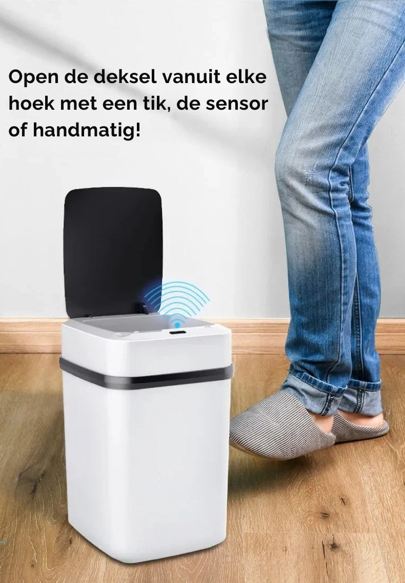 Prullenbak Met Sensor | 11 Liter | Wit