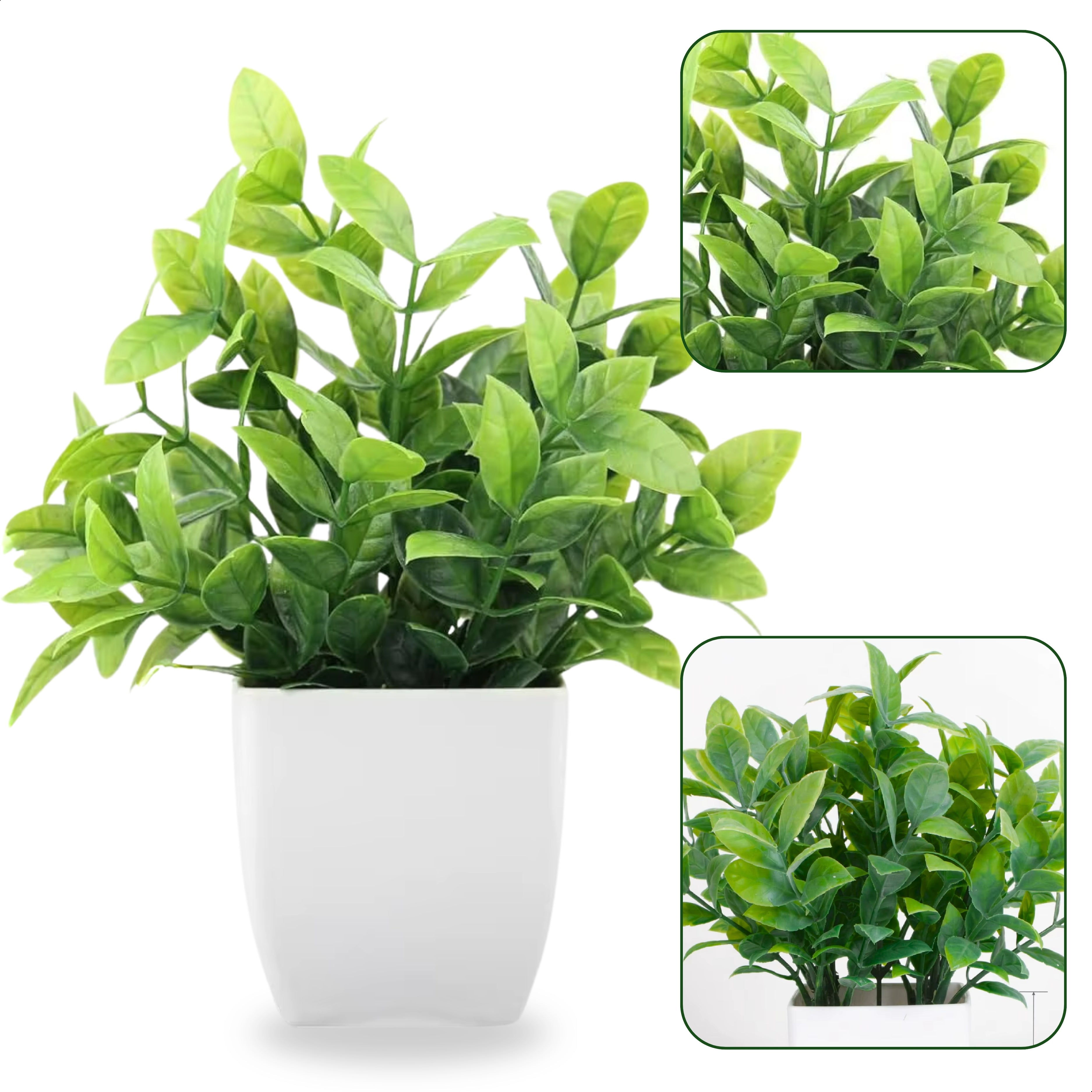 Premium Kunstplantjes in pot | 4 Stuks