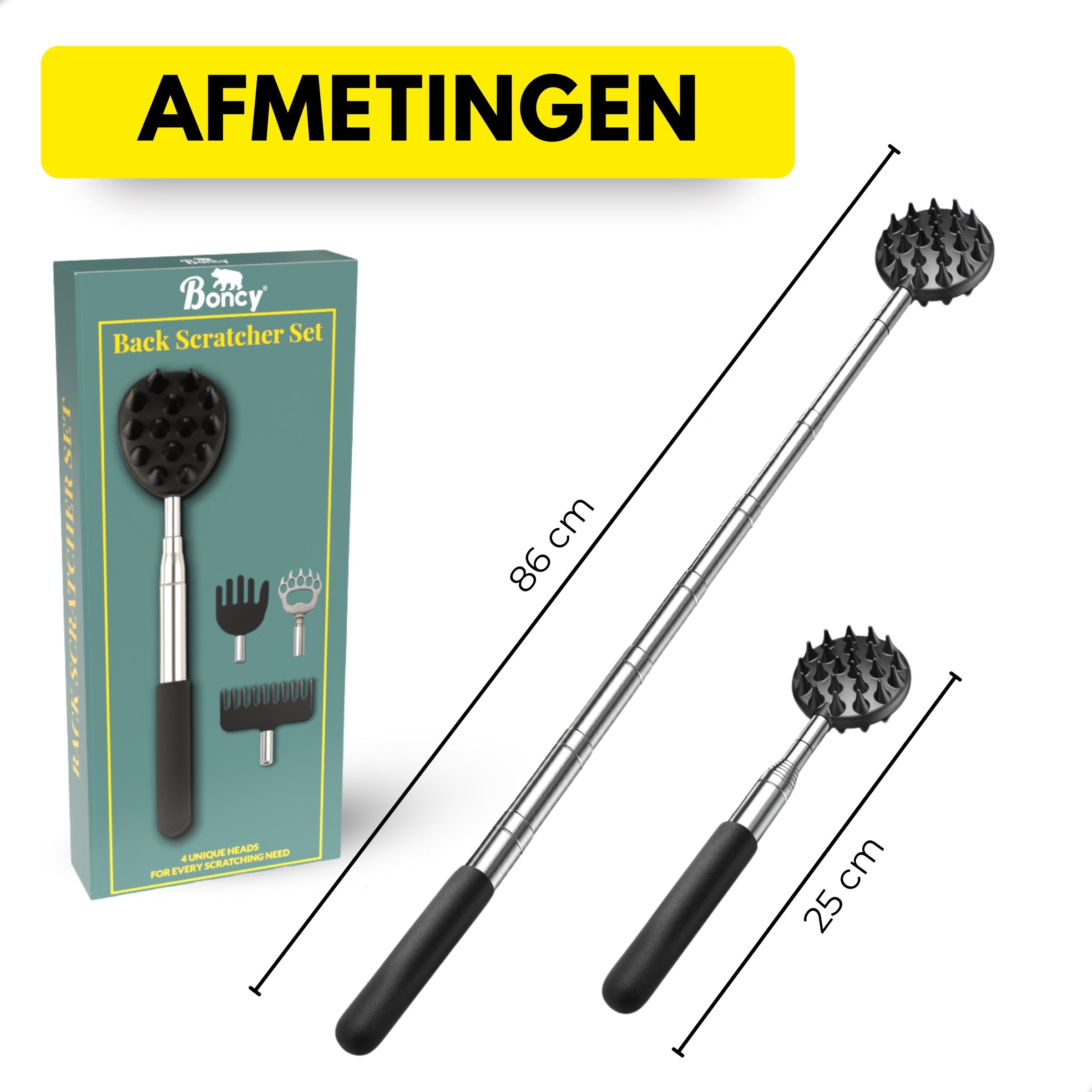 Boncy® Rugkrabber 4-Koppige Set