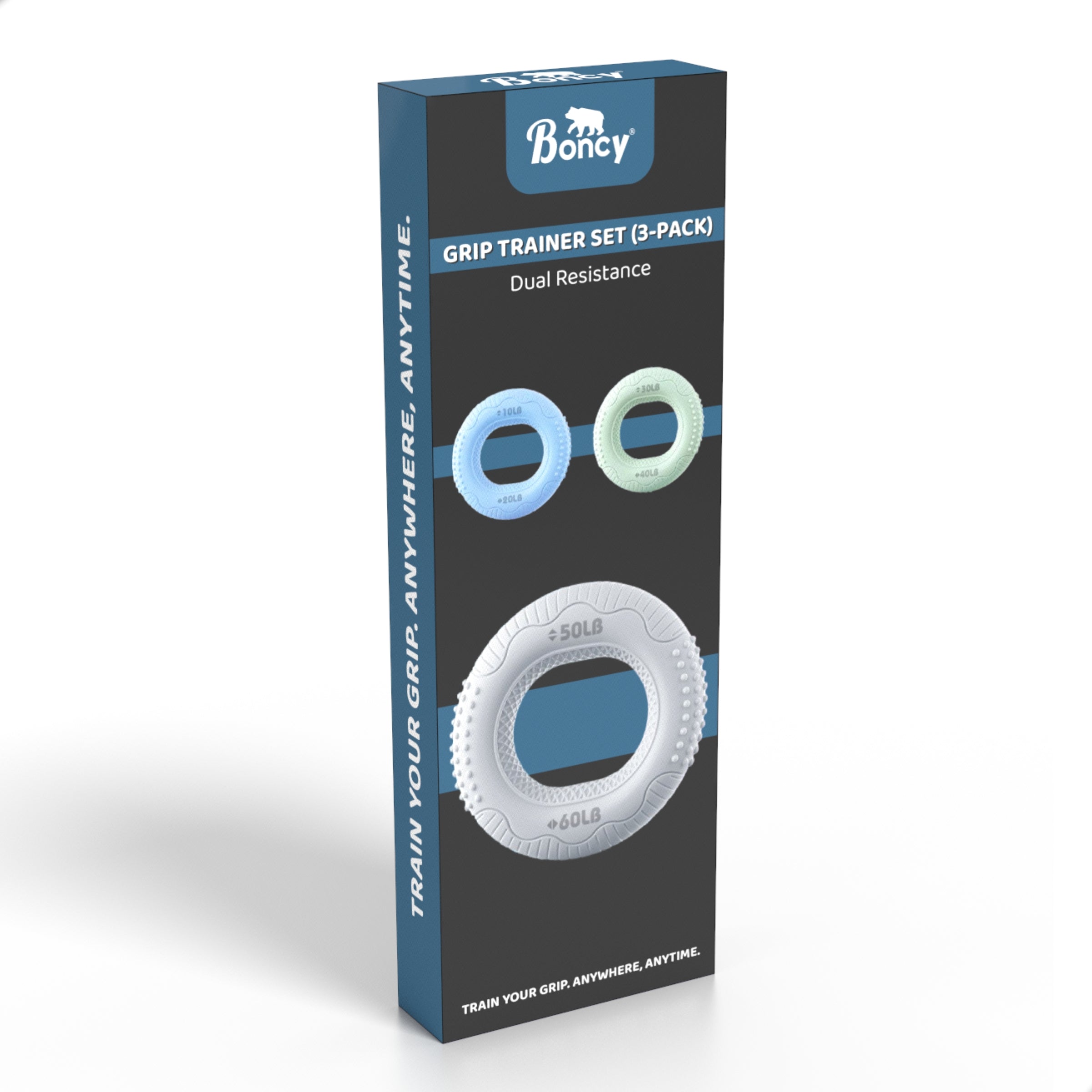 Boncy® Handtrainer Set | 3-Pack met 6 Weerstanden