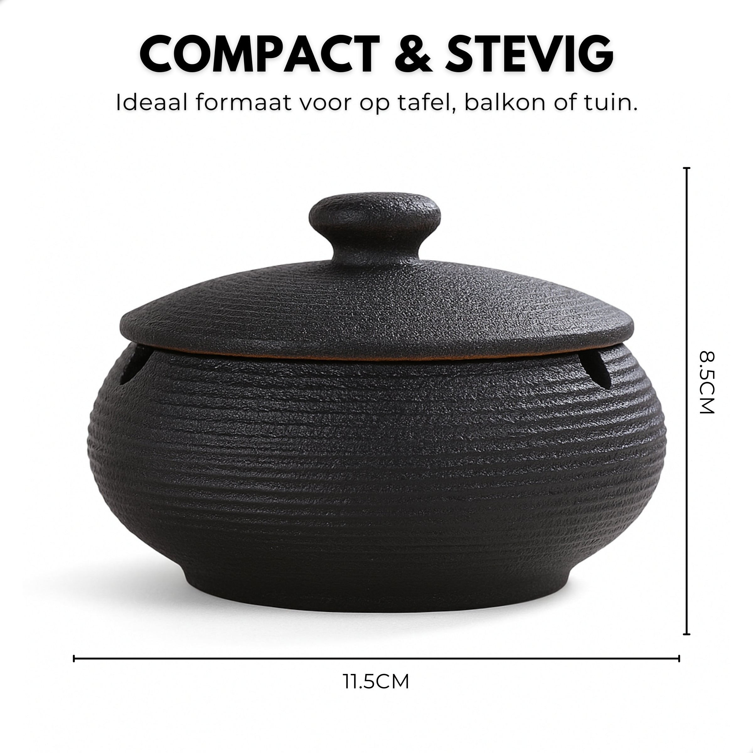 Boncy® Asbak met Deksel | Keramiek Zen