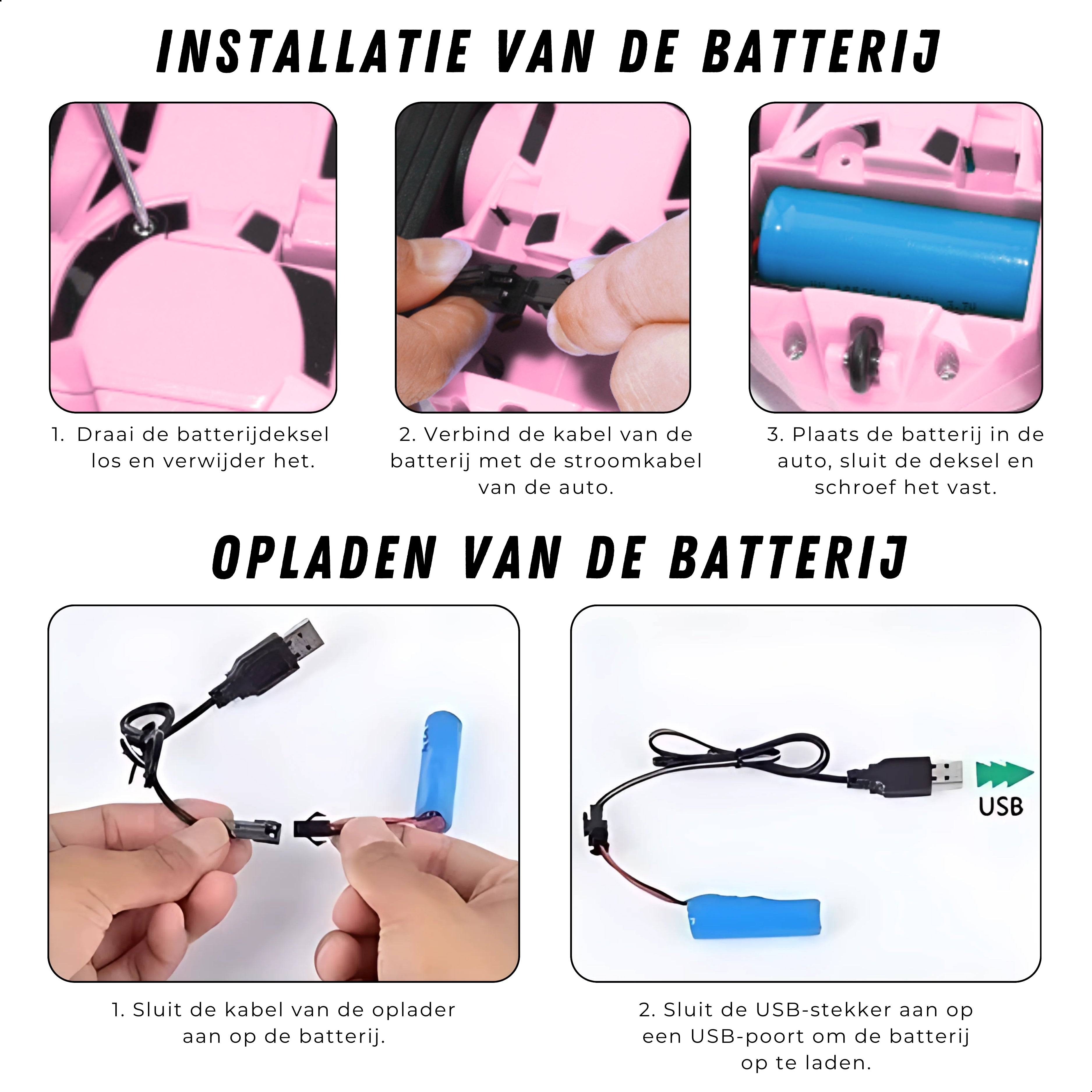 Bestuurbare Stunt Auto | Roze