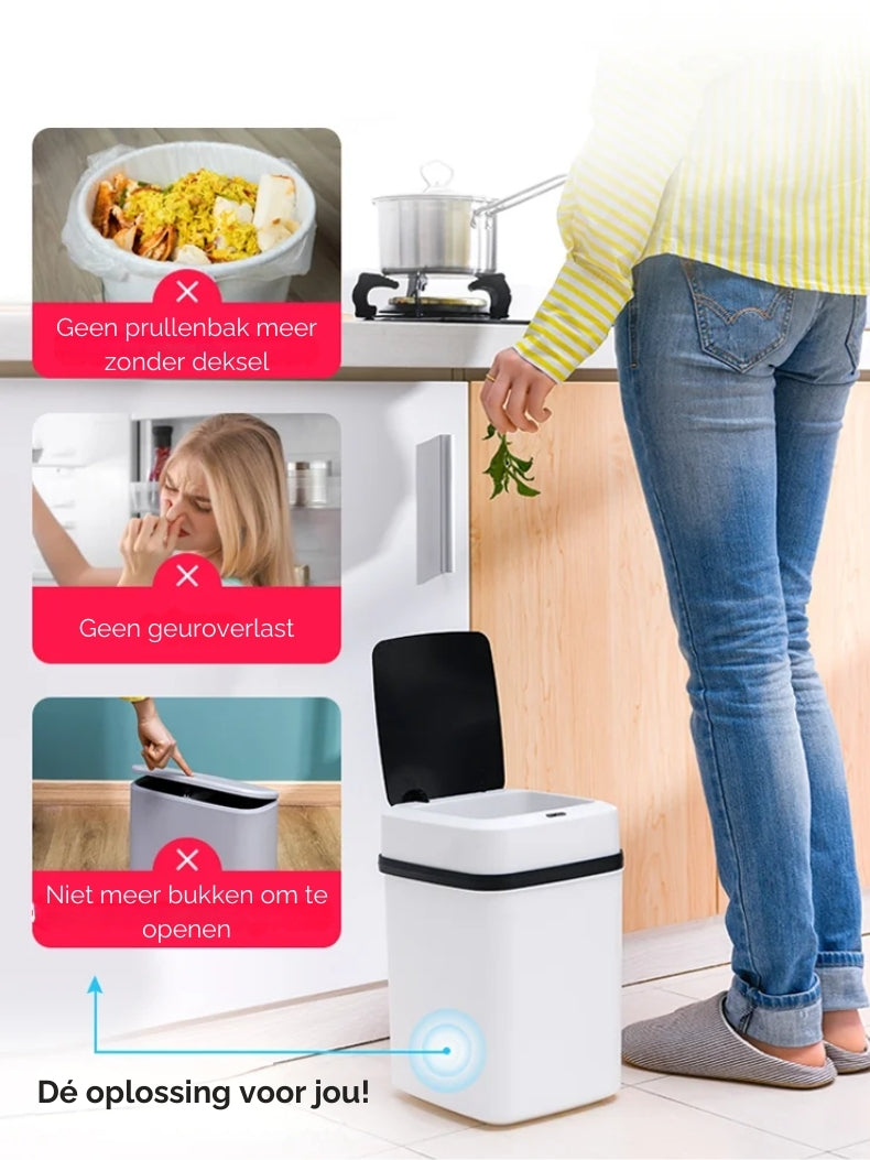 Prullenbak Met Sensor | 11 Liter | Wit
