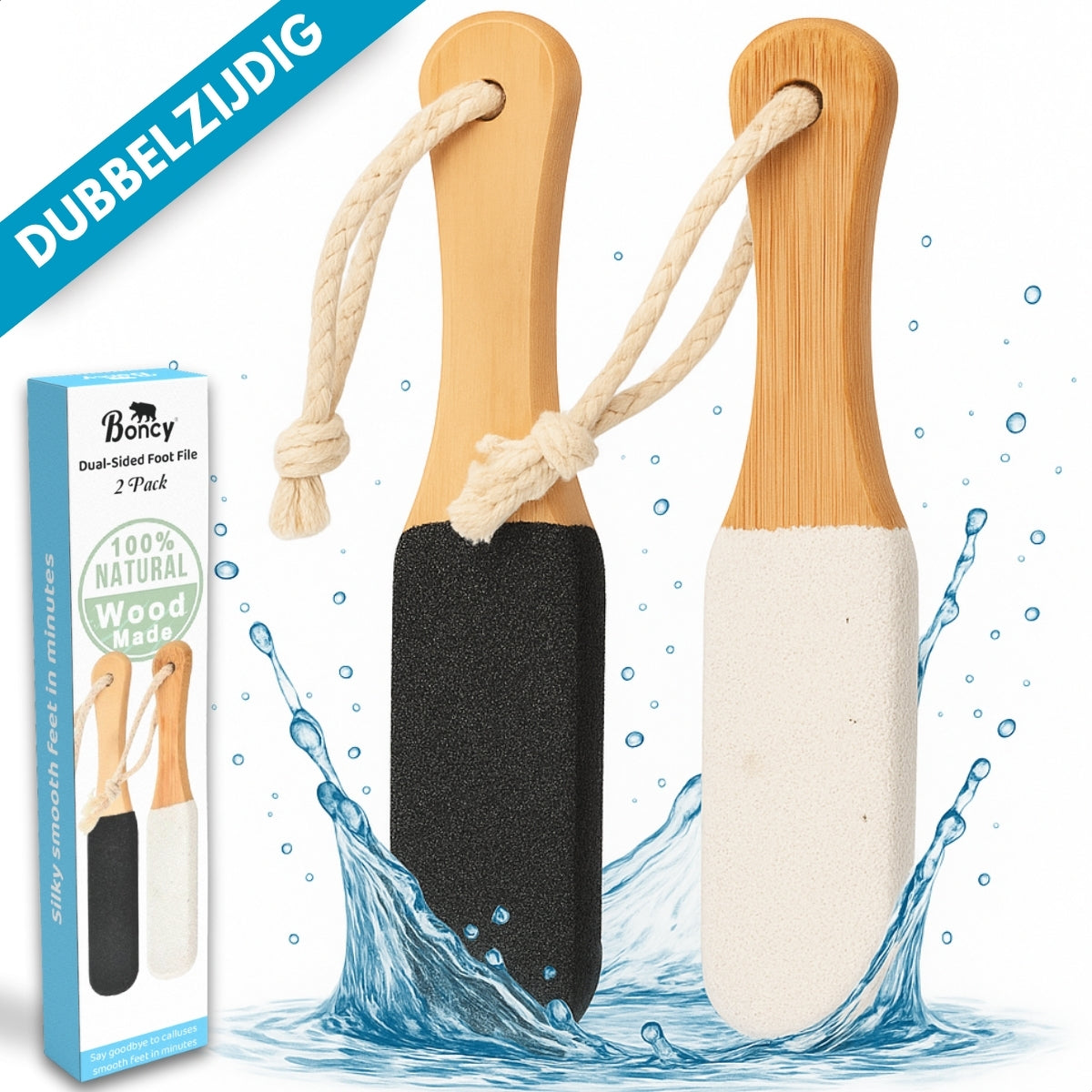 Boncy® Houten Eeltverwijderaars | 2-Pack