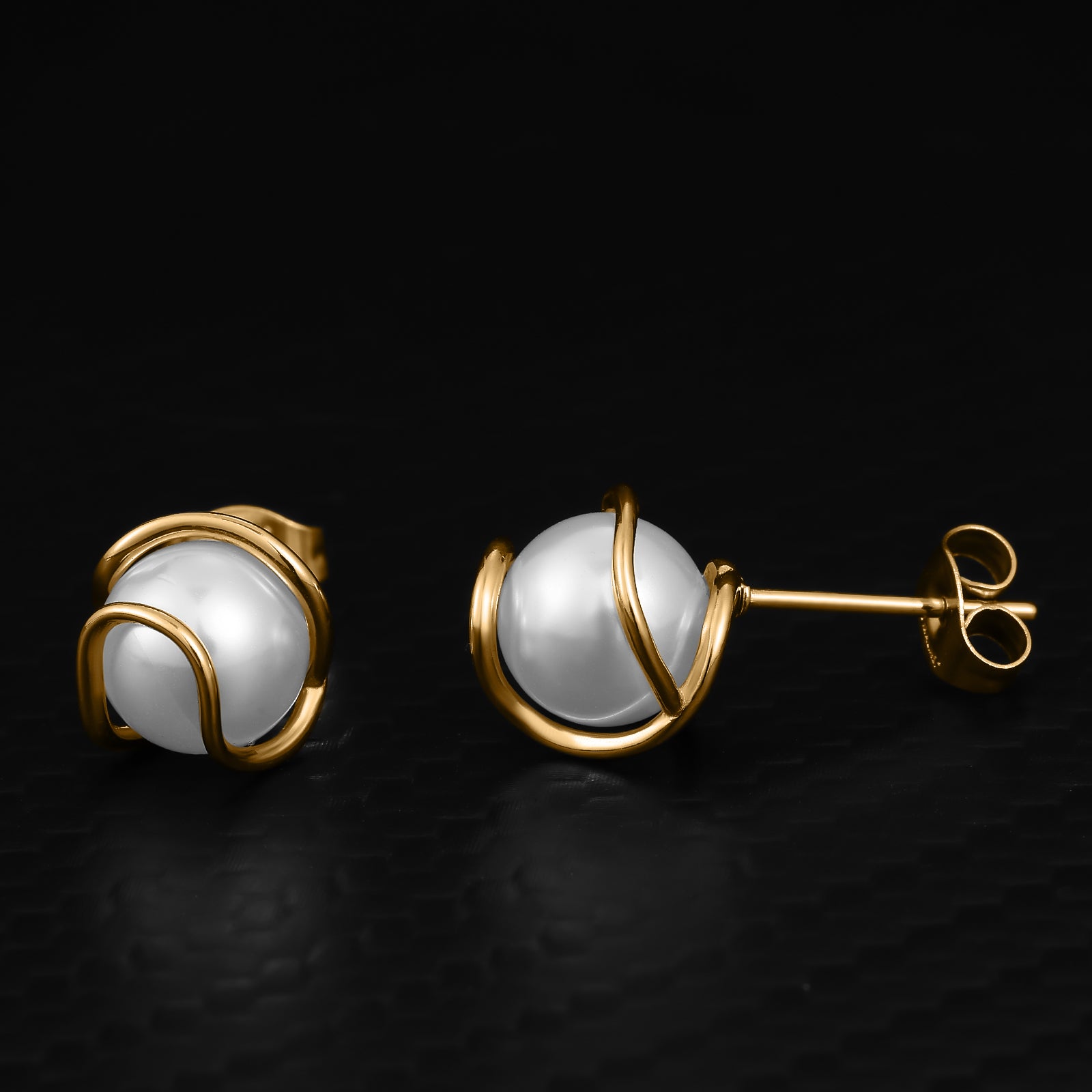 Oorbellen Dames Parel | Goud | 18K Goud Plated RVS