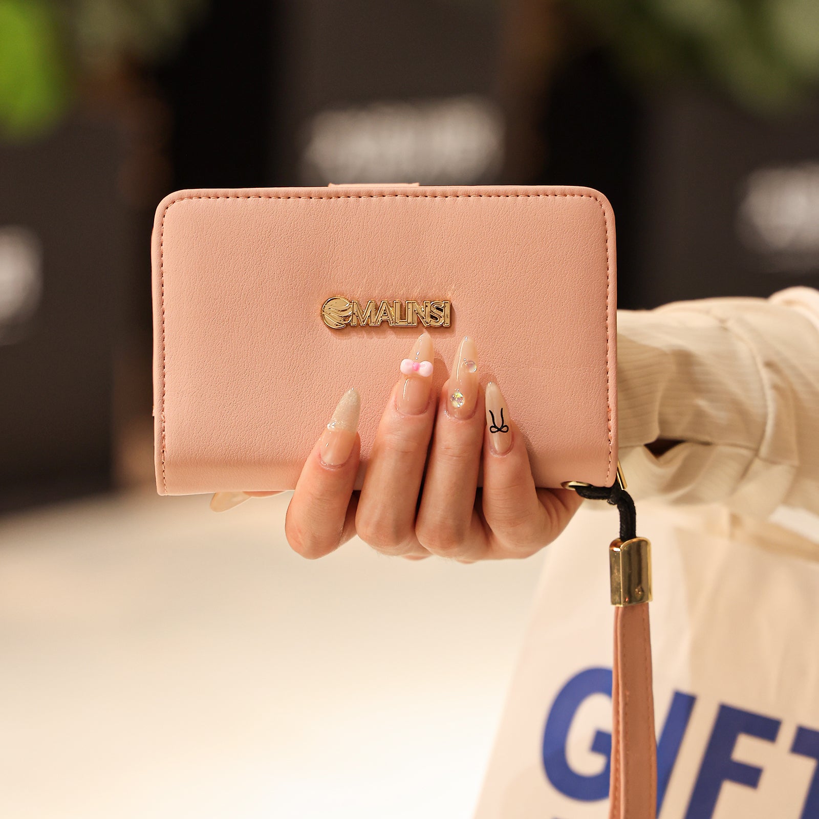 Portemonnee Dames | Roze Leaf