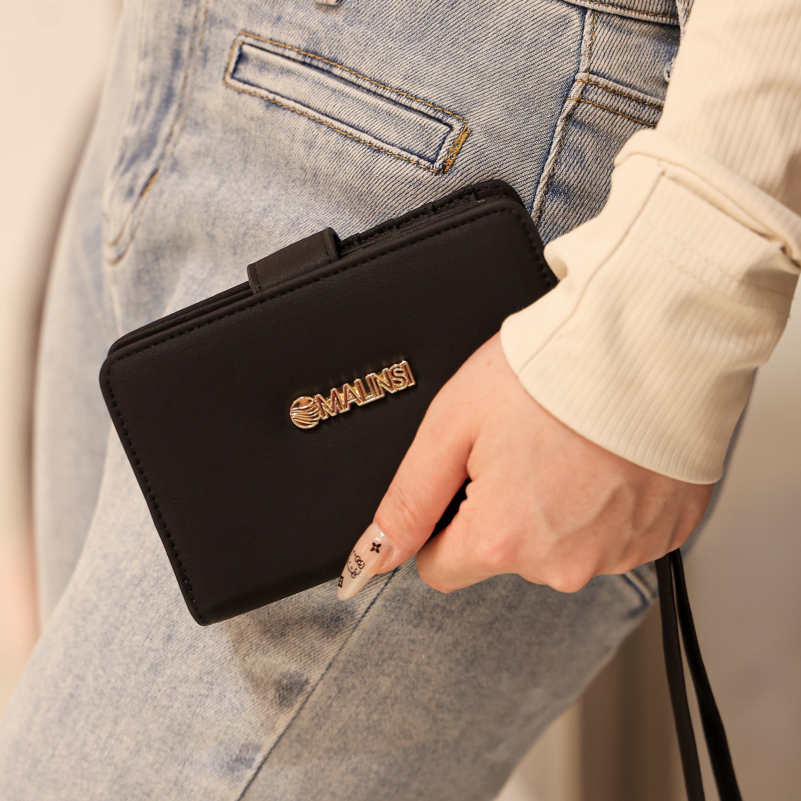 Portemonnee Dames | Zwart Leaf