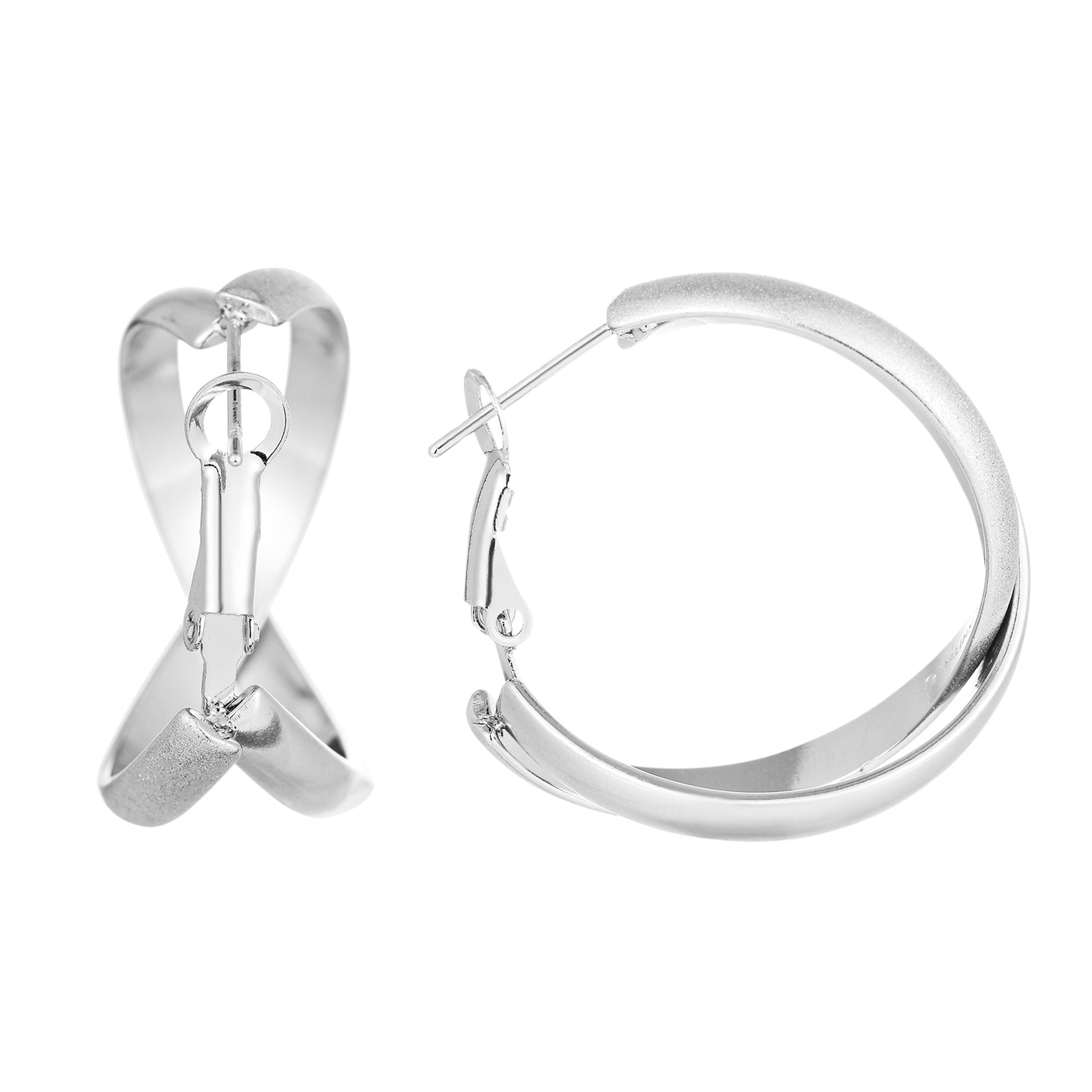 Oorbellen Dames Hybridmatt | Zilver | Compleet RVS