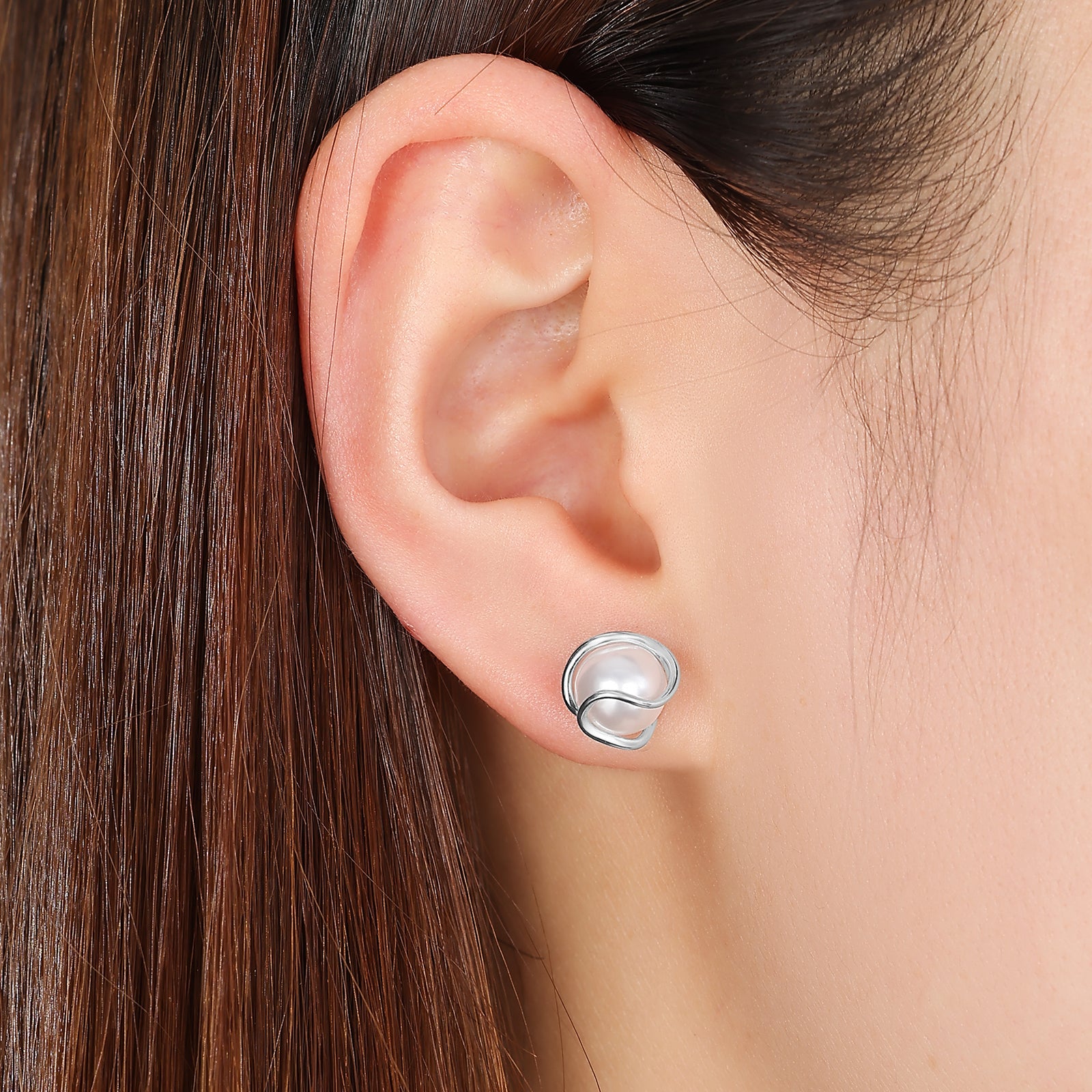 Oorbellen Dames Parel | Zilver | Compleet RVS