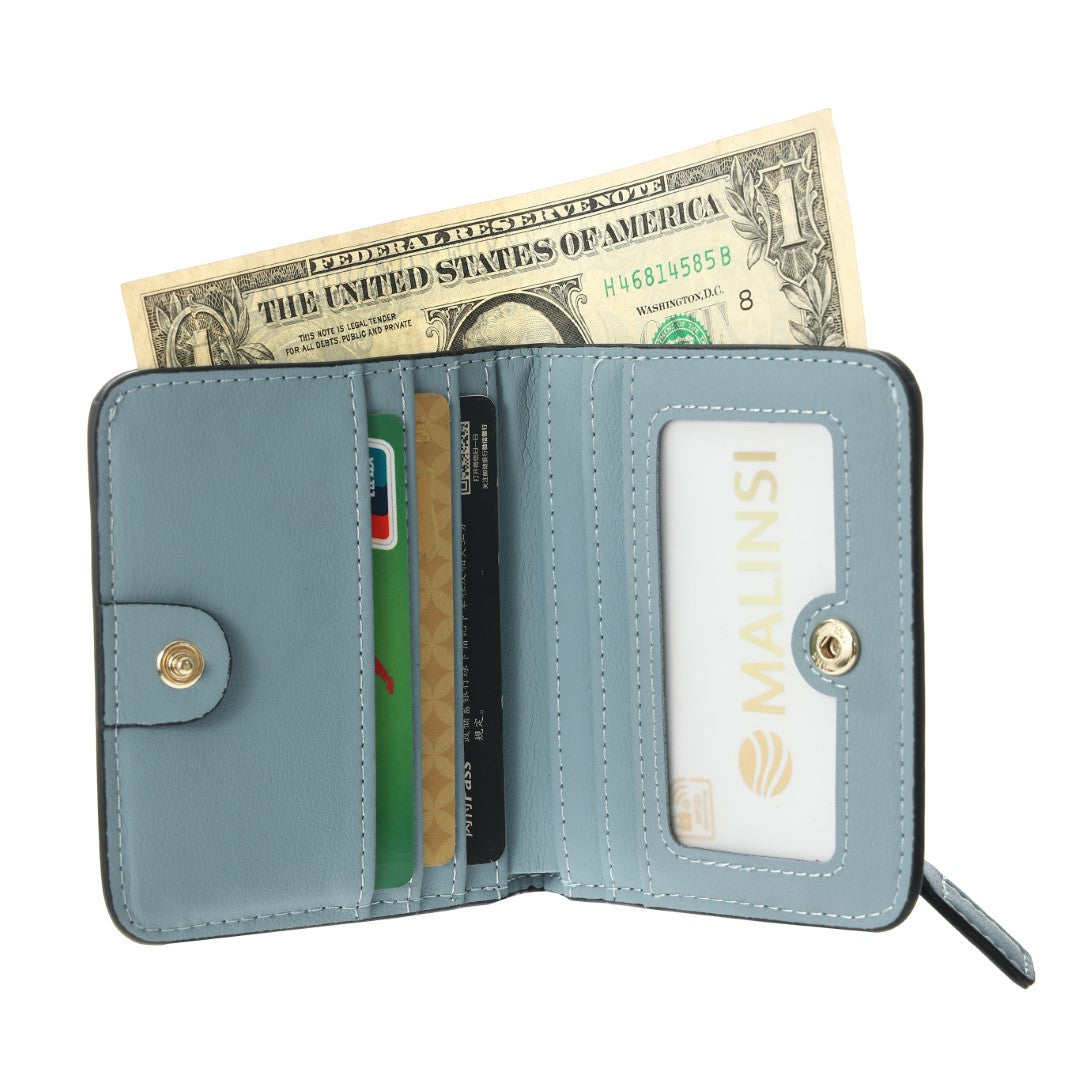 Portemonnee Dames | Blauw Billfold Compact