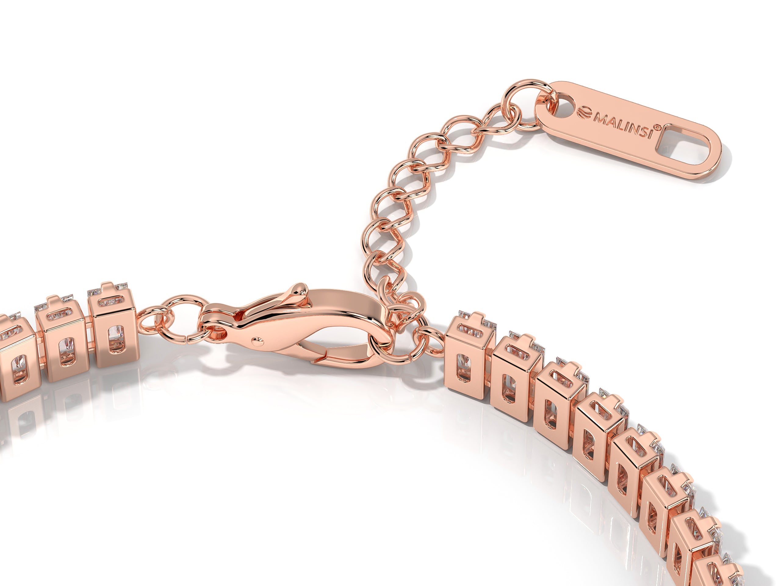 Armband Dames | Zirkonia Steentjes | Rosegoud